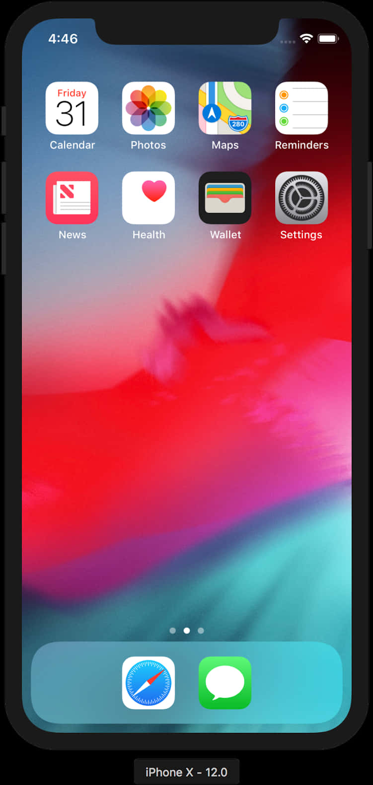 Afișaj ecranul de start iPhone X Fundal