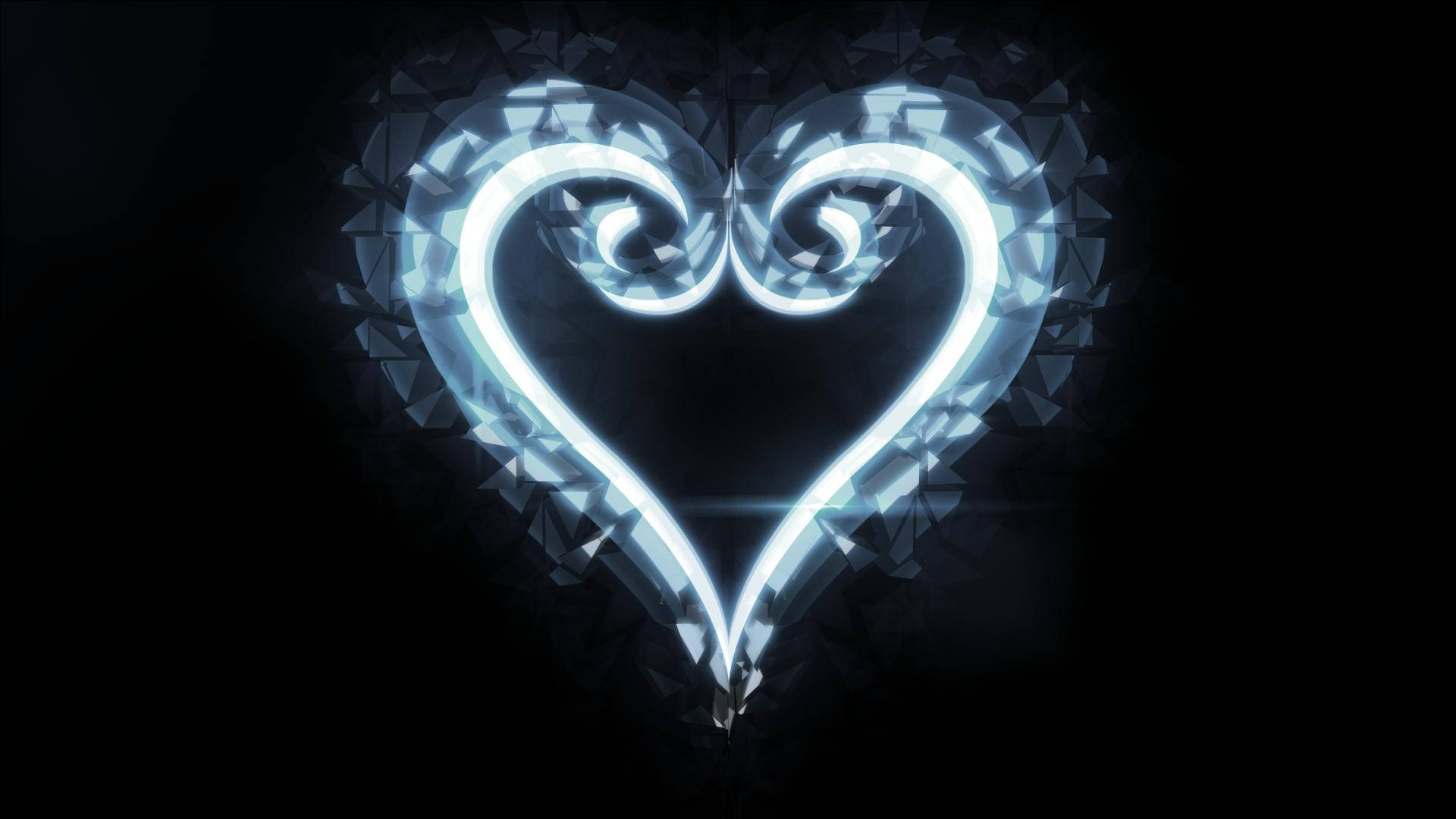 Afișaj fermecător al logo-ului Kingdom Heart Fundal