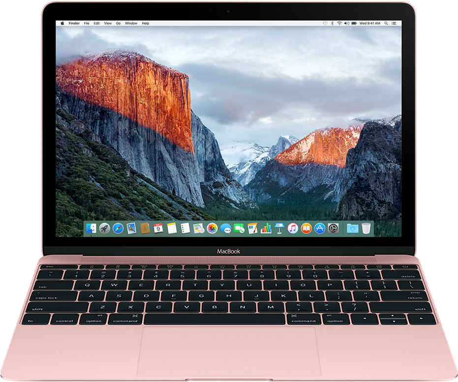Afișaj MacBook Pro roz-auriu Fundal