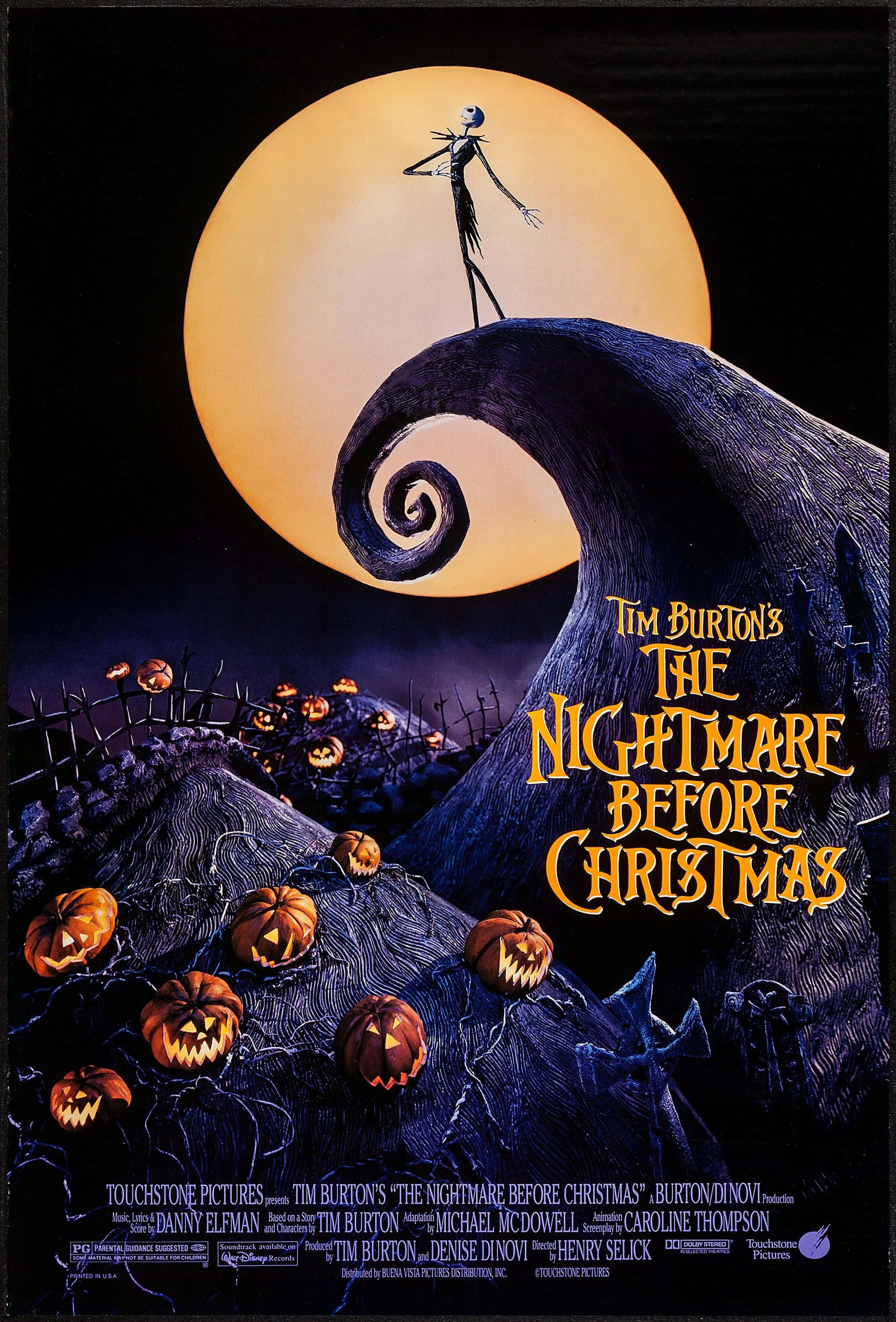 afisul filmului The Nightmare Before Christmas Fundal