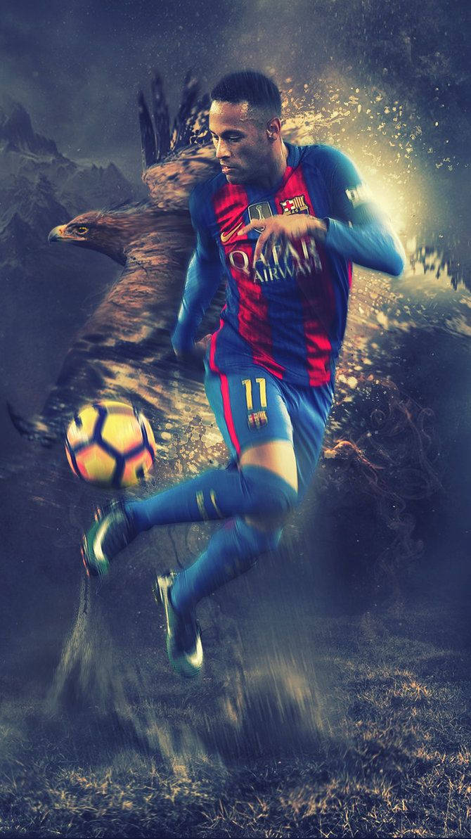 Agilitatea lui Neymar în acțiune Fundal