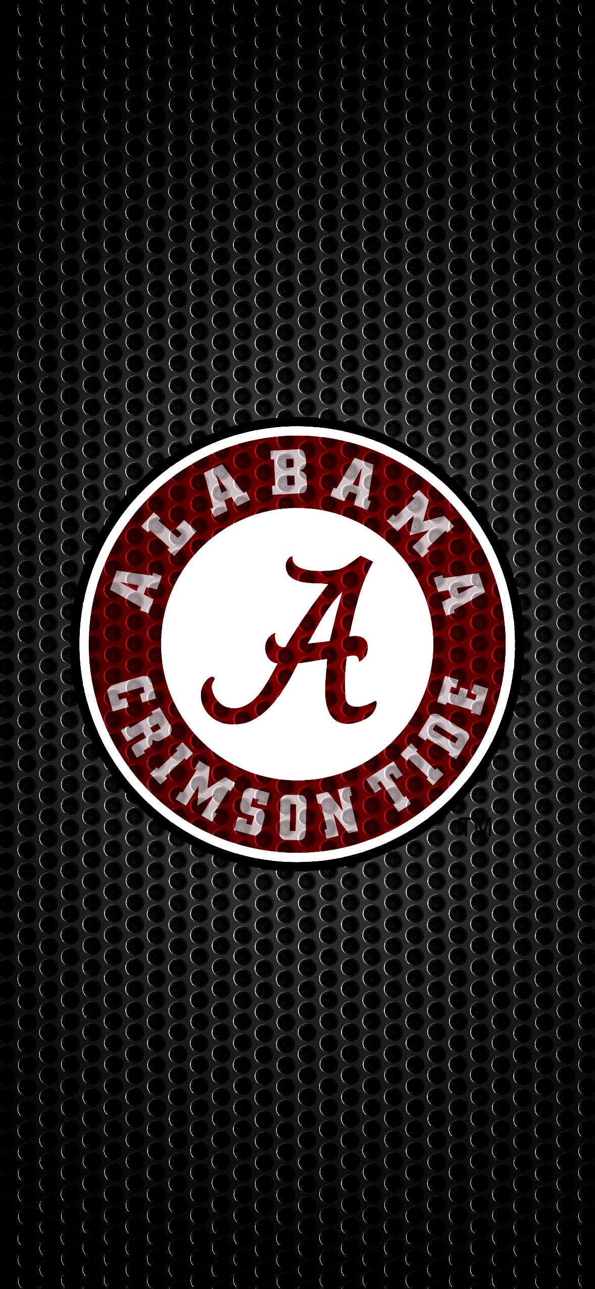 Alabama Crimson Tide Artă Metalică Neagră Fundal