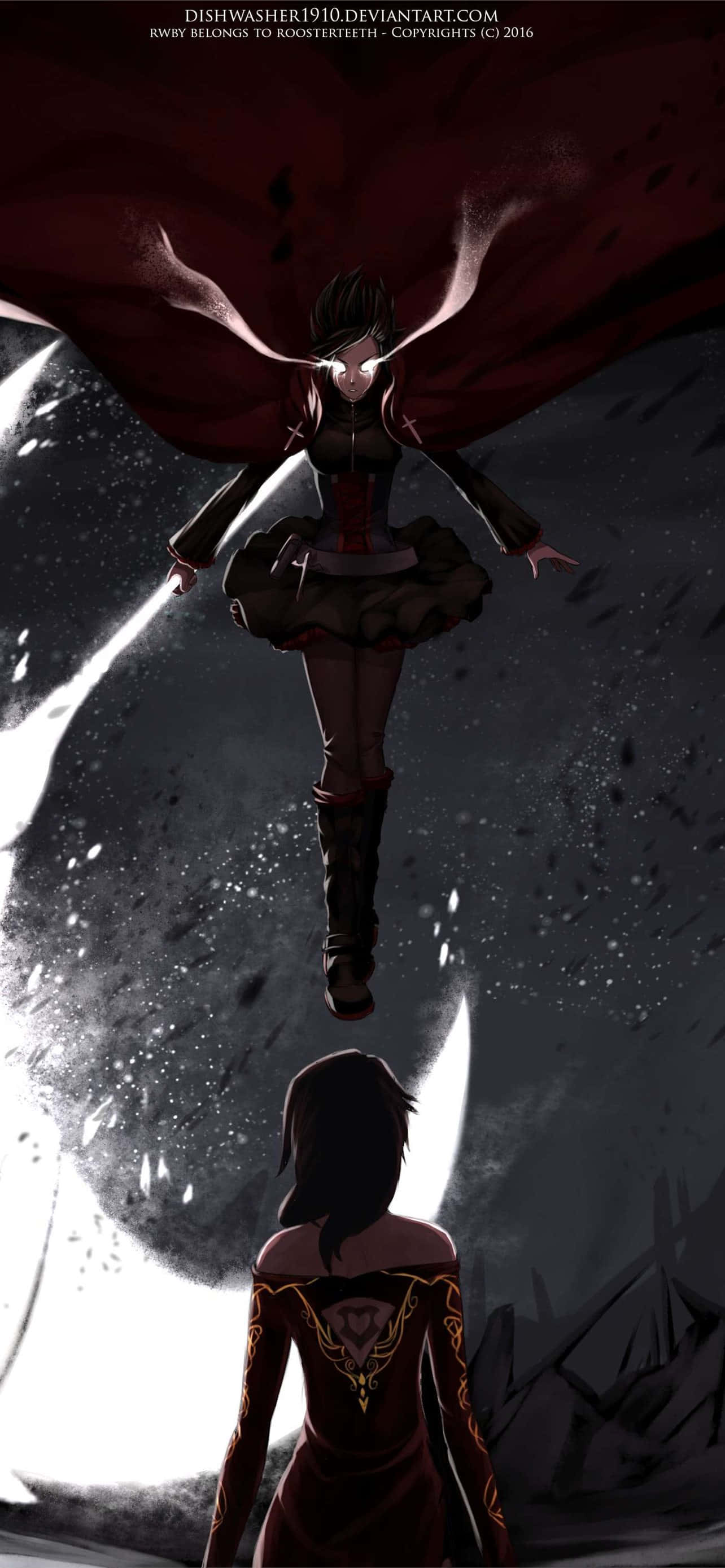 Alătură-te eroinelor noastre în aventurile lor palpitante, de supereroi, din seria anime online RWBY Fundal