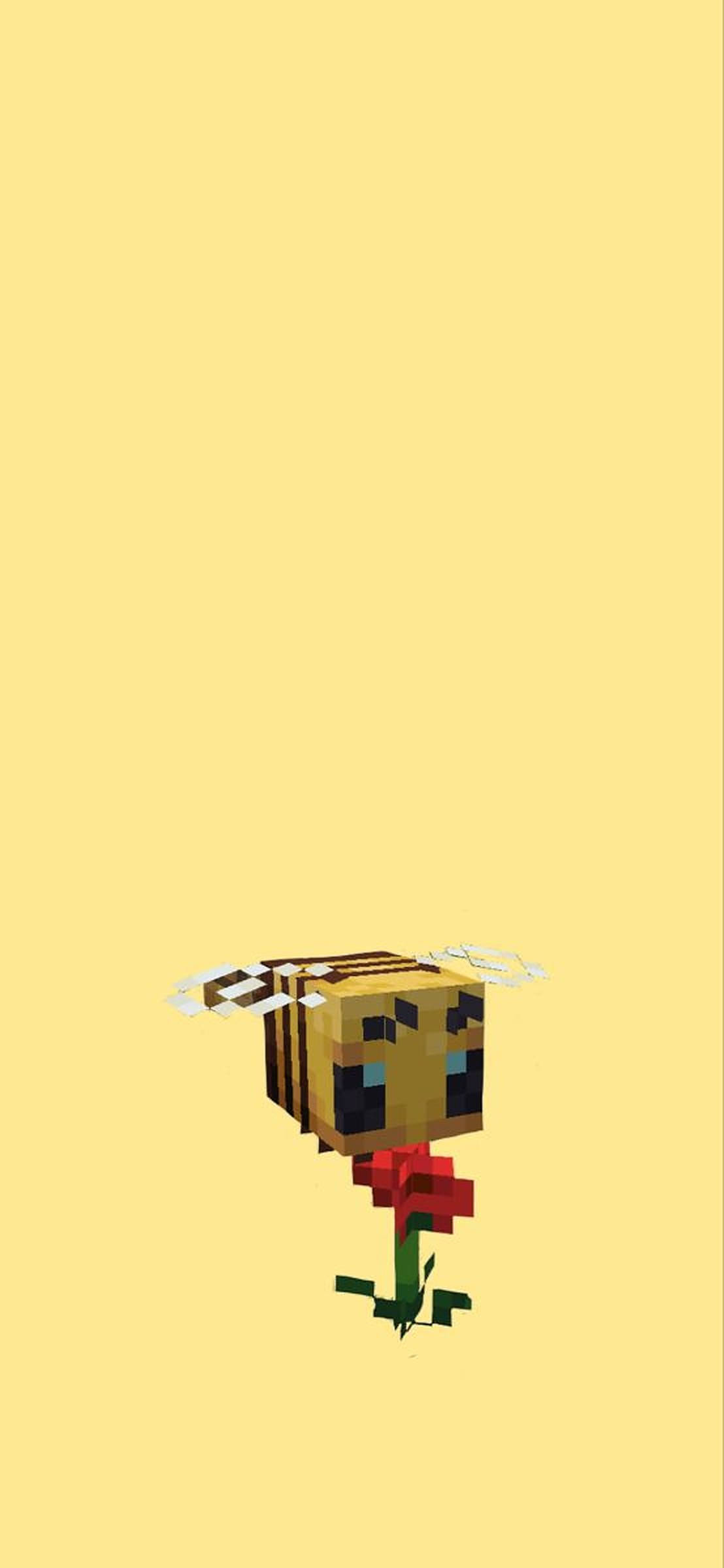 Albina Minecraft cu Floare Fundal