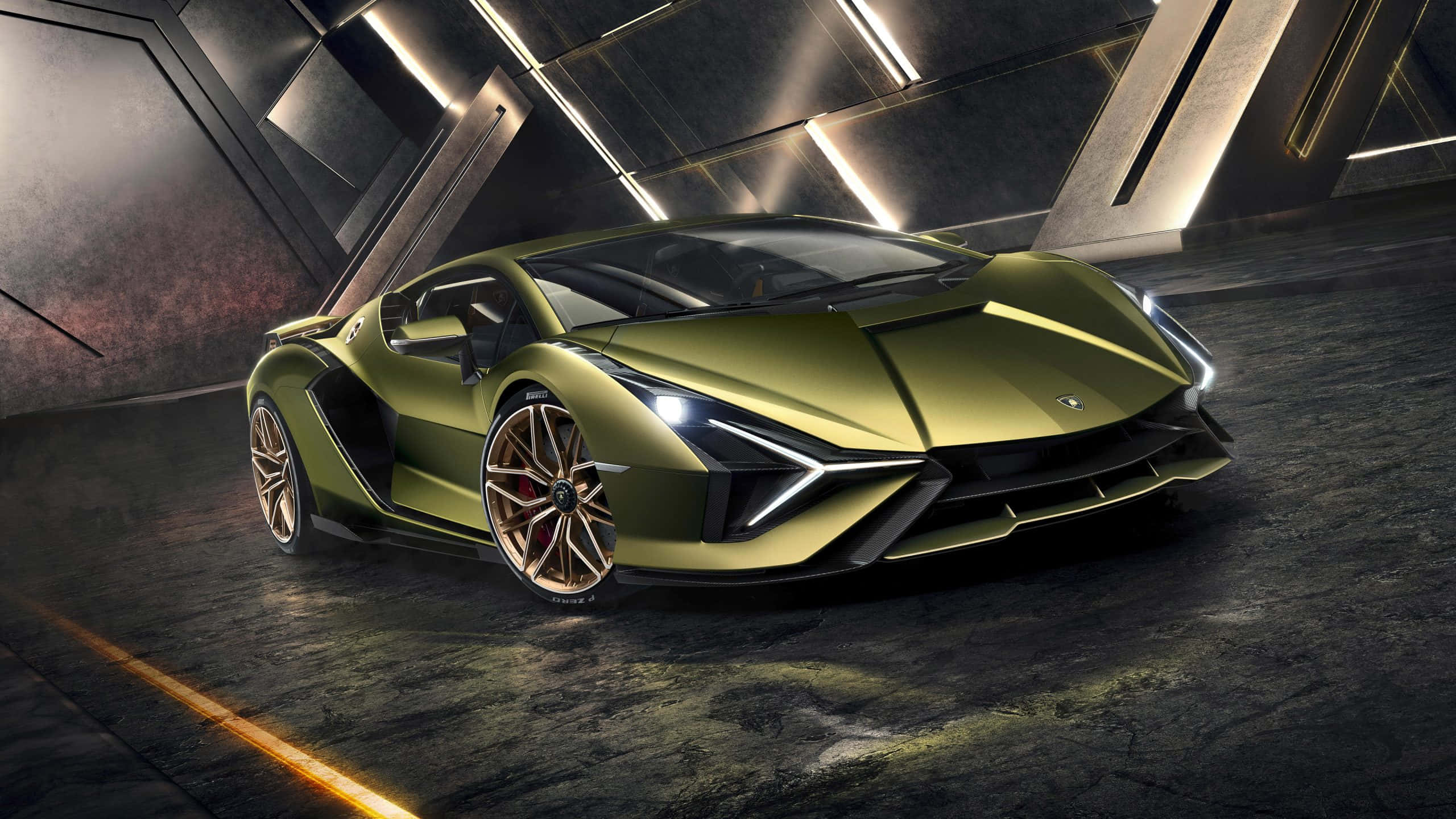 "Alege drumul mai puțin bătut într-un Lamborghini" Fundal