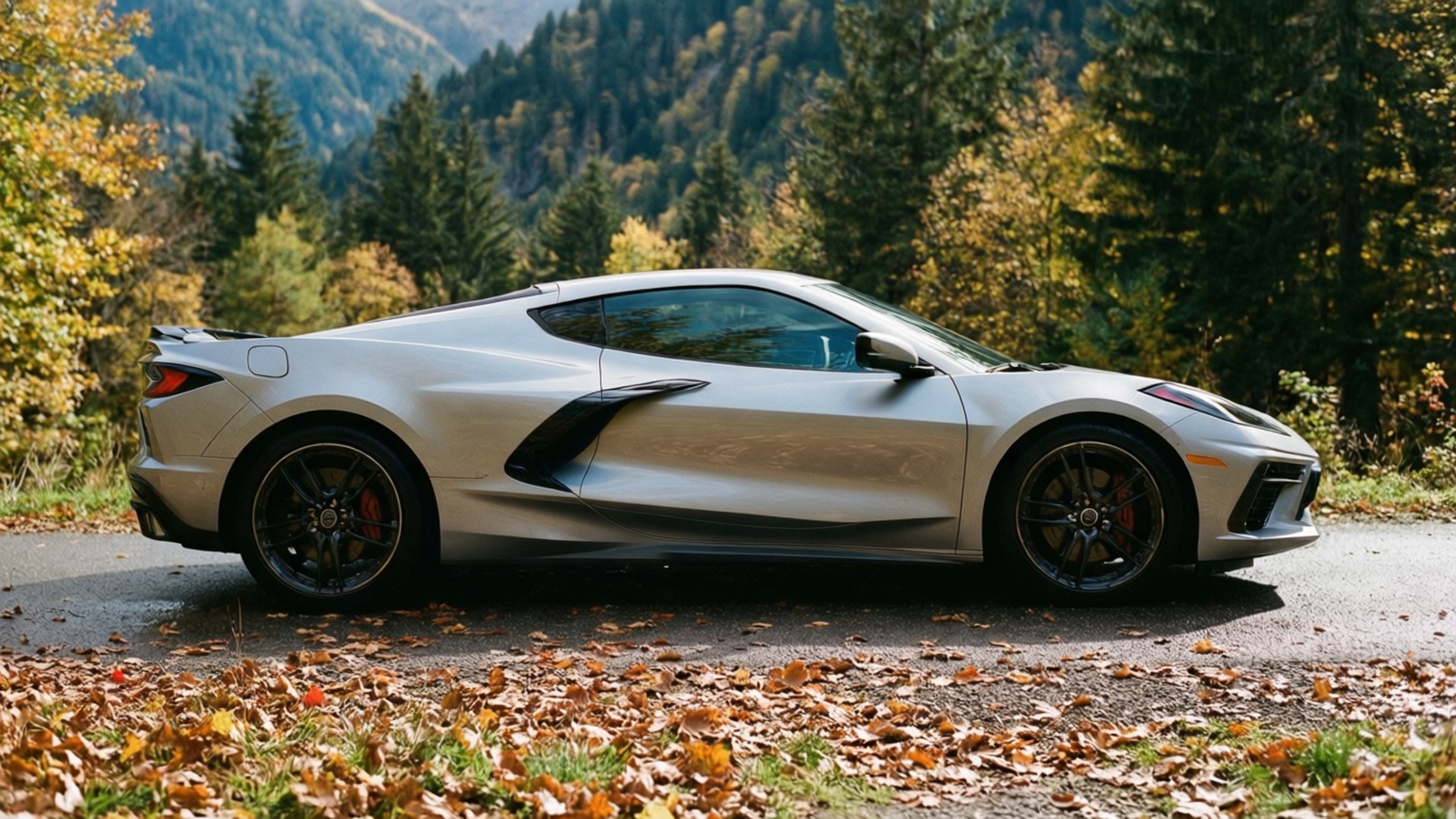 Alergare Corvette de Toamnă Fundal