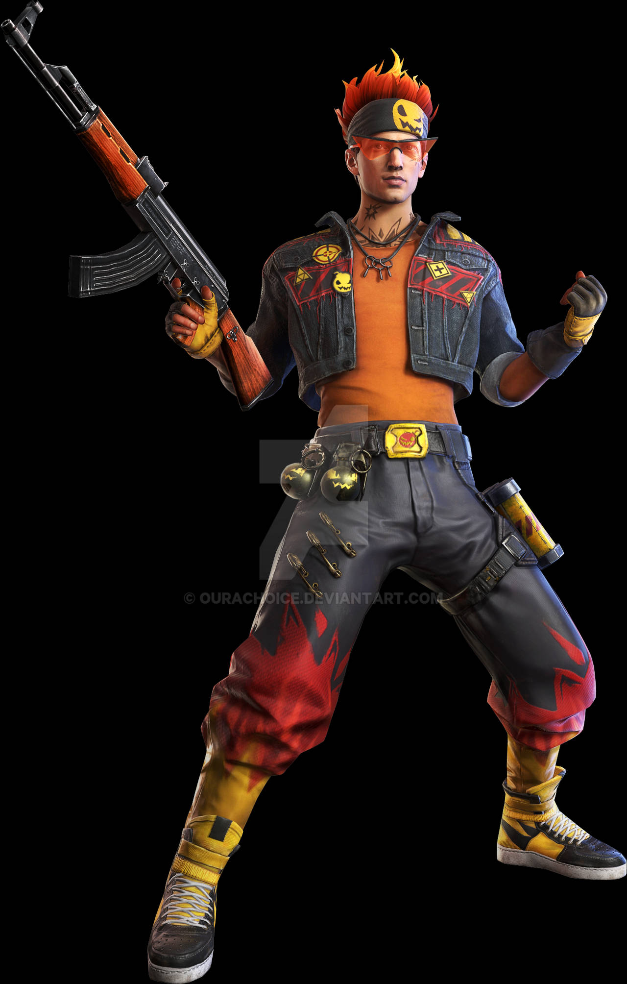 Alvaro ca Personaj Free Fire Fundal