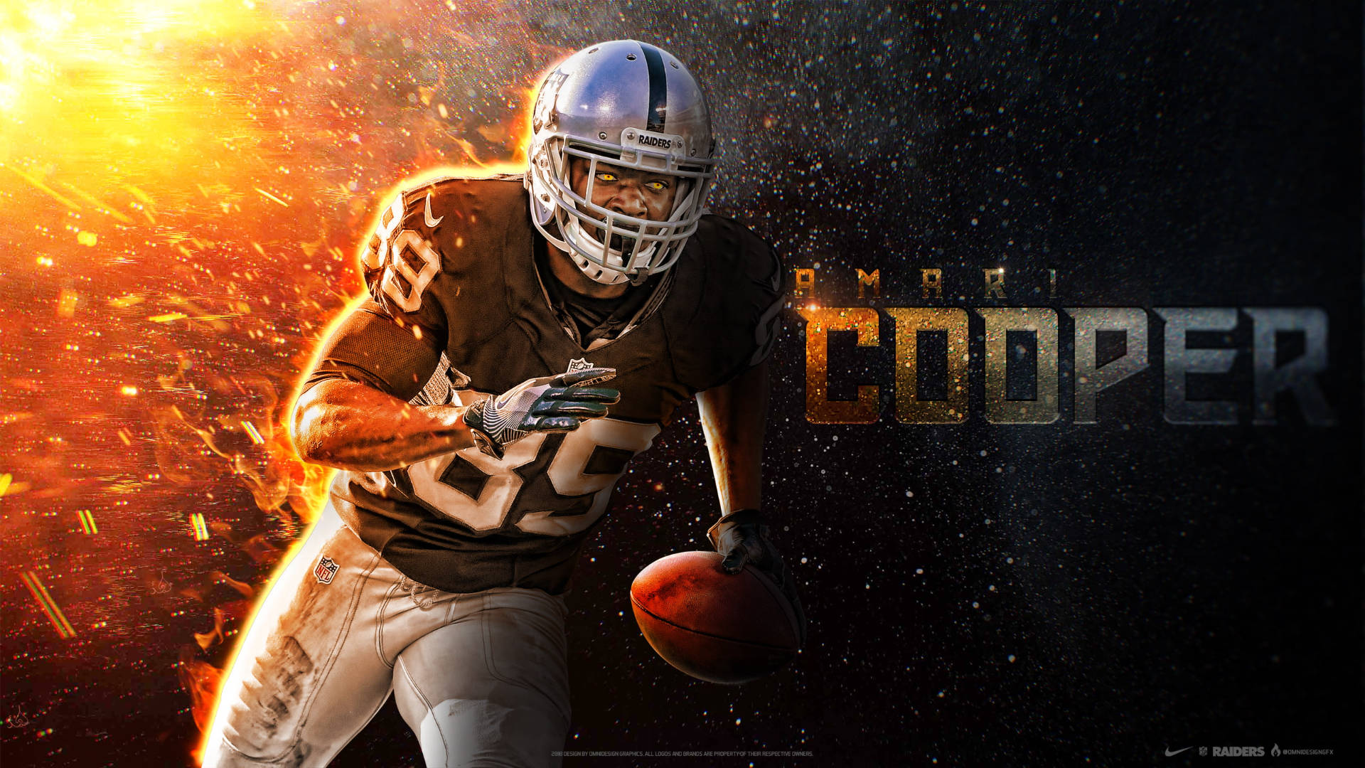 Amari Cooper Raiders în goană Fundal