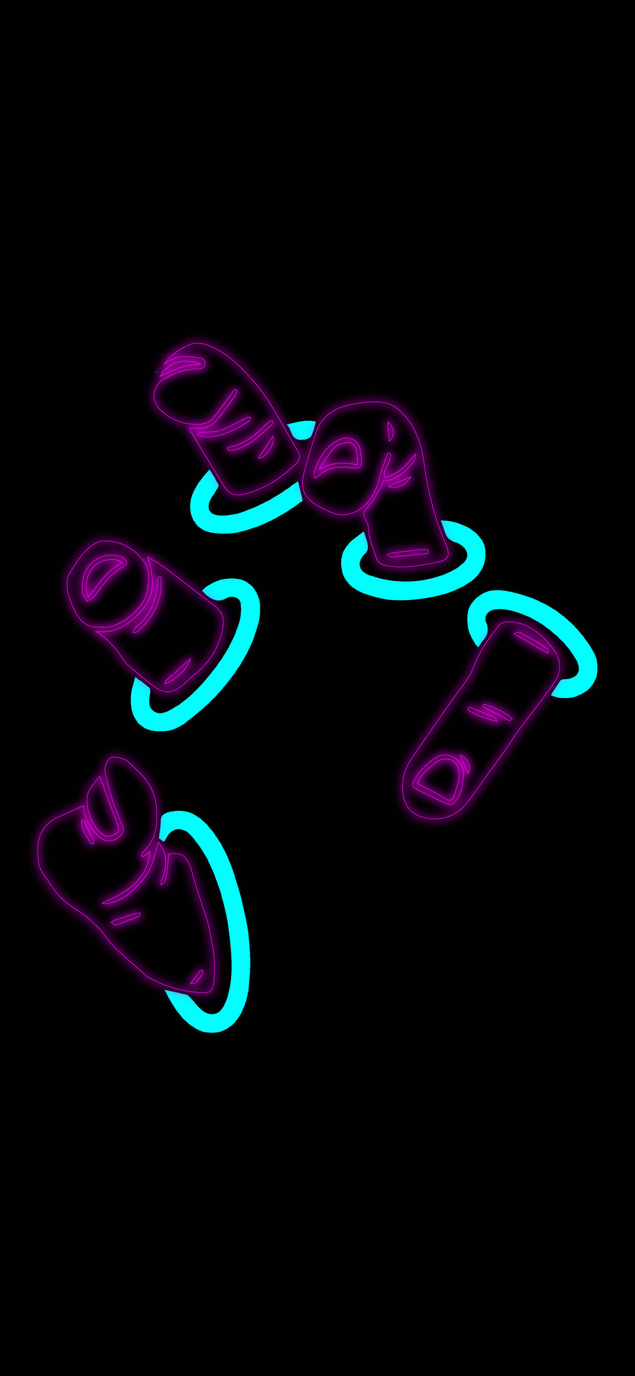 AMOLED Android Degete Nebuloase Neon Fundal