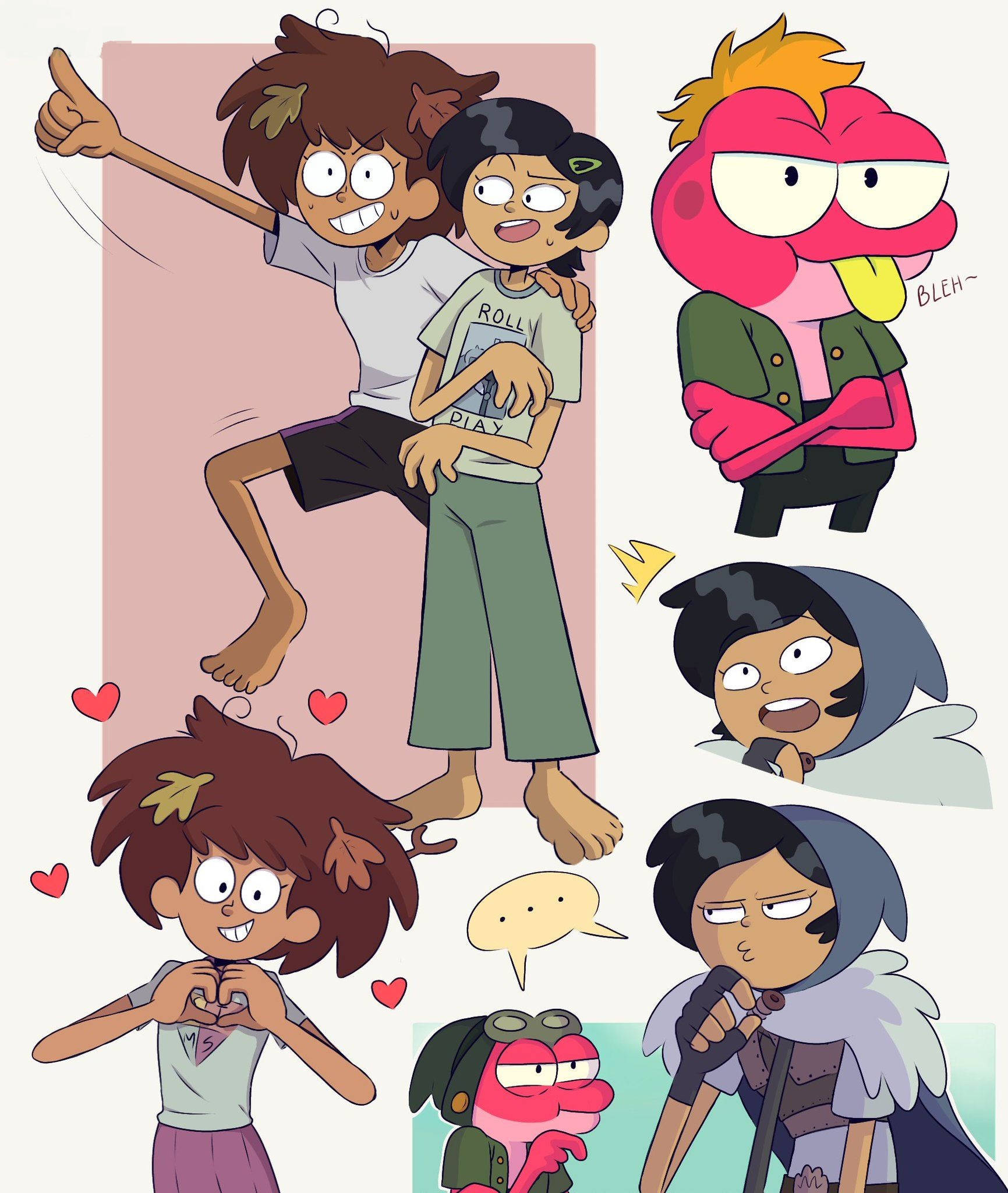 Amphibia Comic Amuzant Fundal