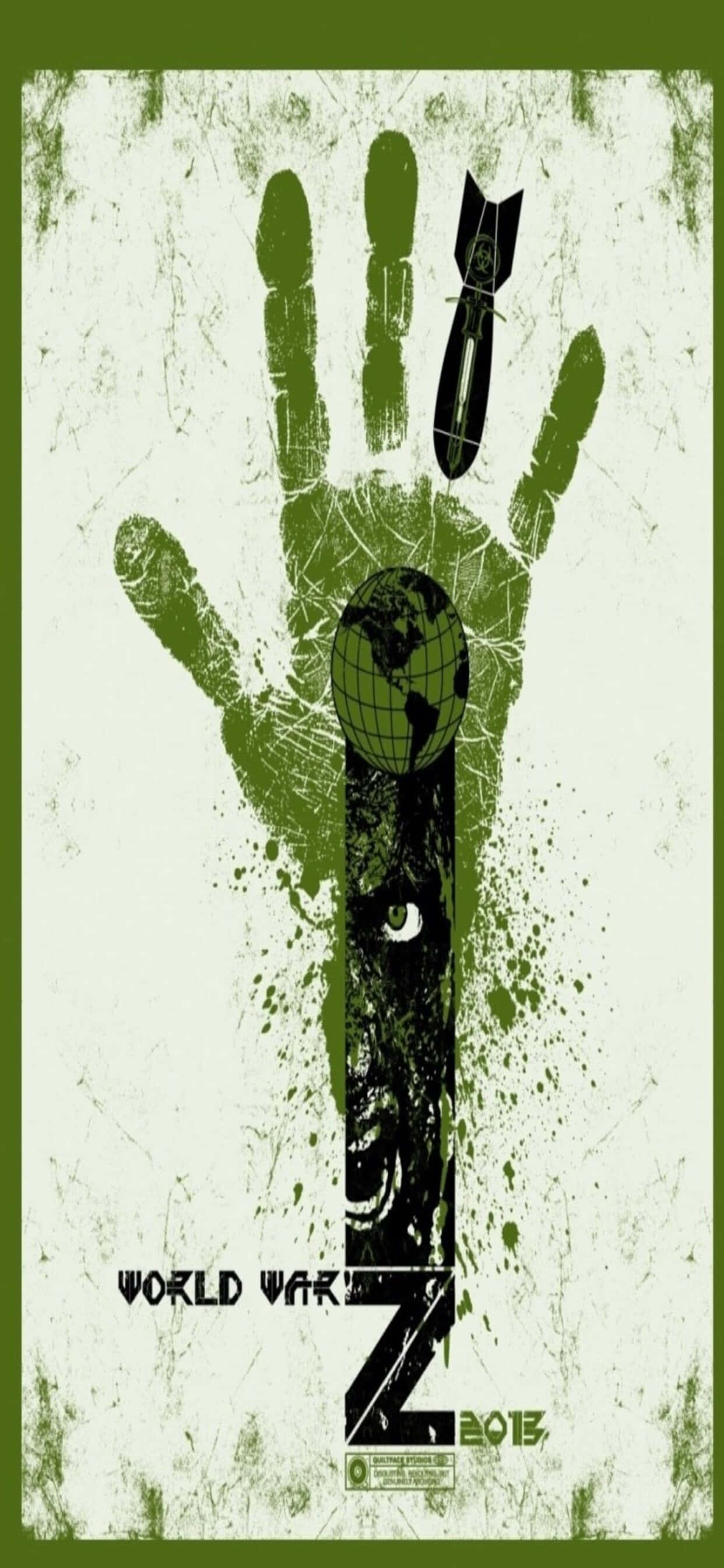 Amprentă Verde iPhone XS Max Fundal World War Z Fundal