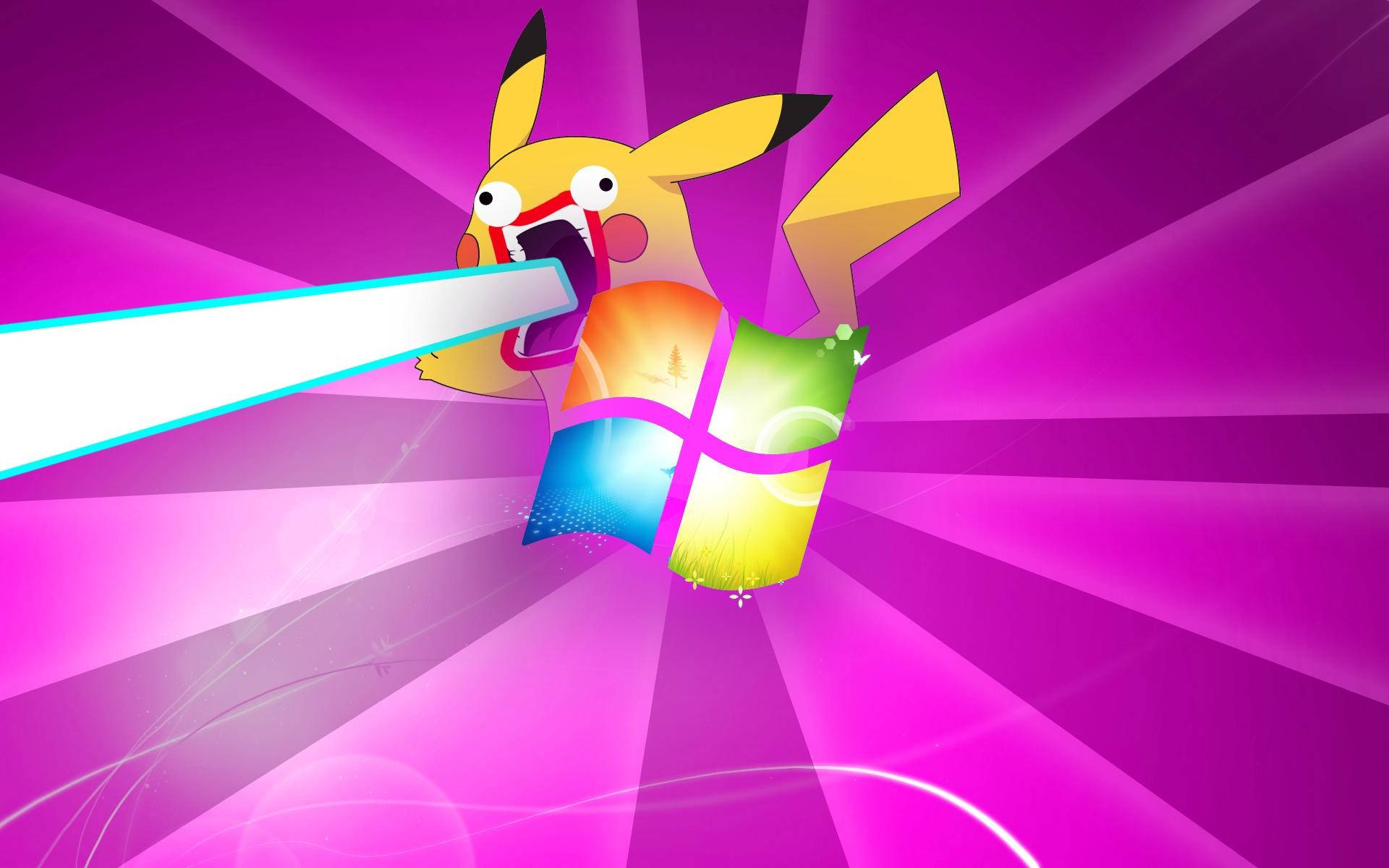 Amuzant Anime Windows Pikachu Fundal
