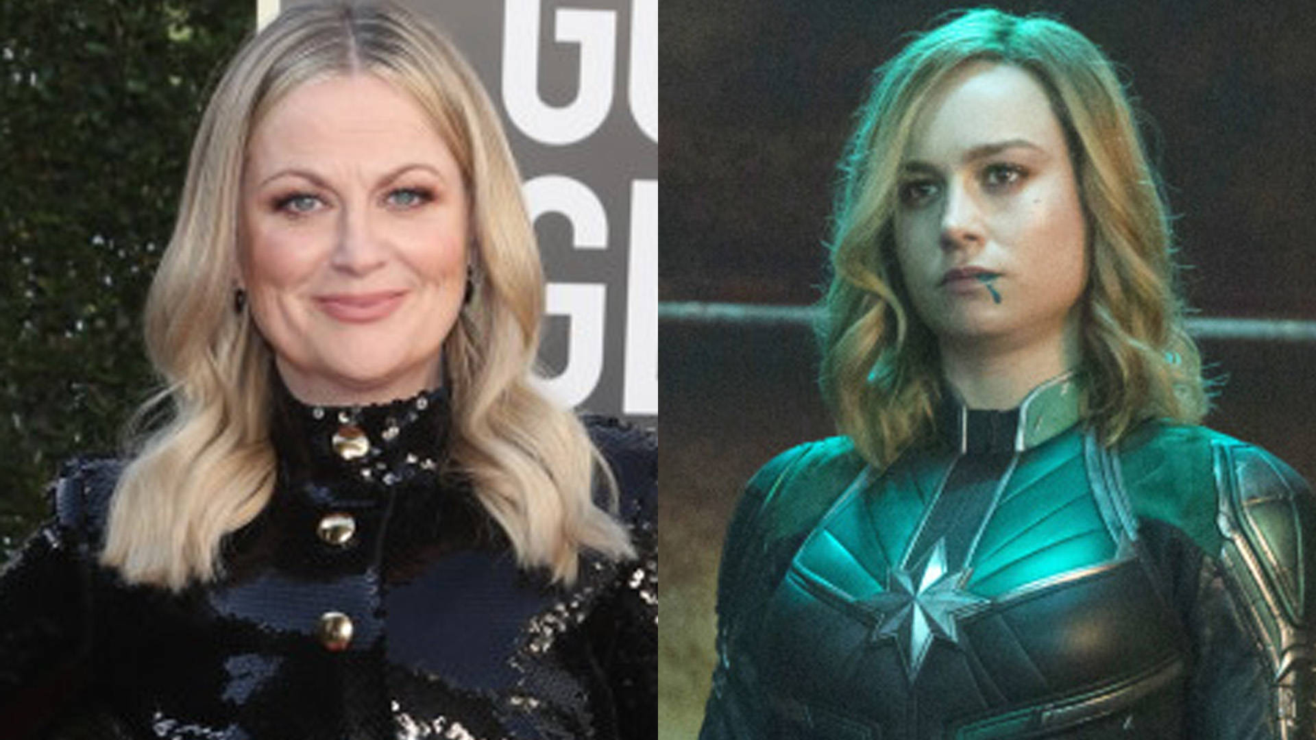 Amy Poehler Brie Larson ecran divizat Fundal