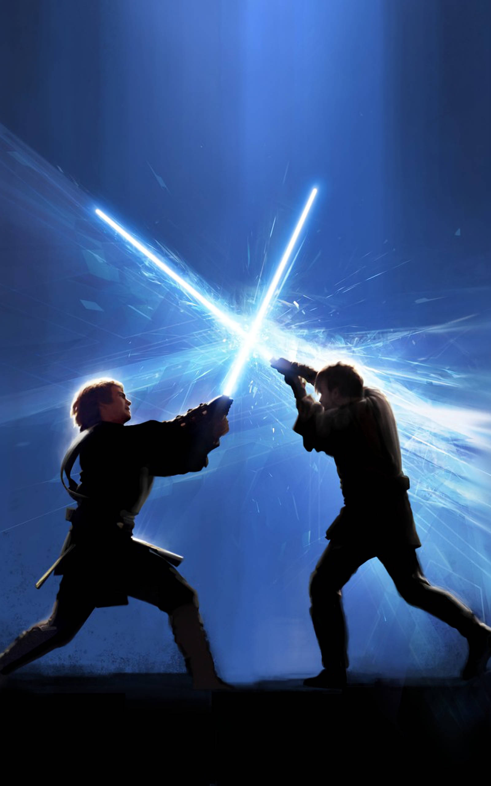 Anakin vs Obi-Wan Star Wars Tablet Fundal