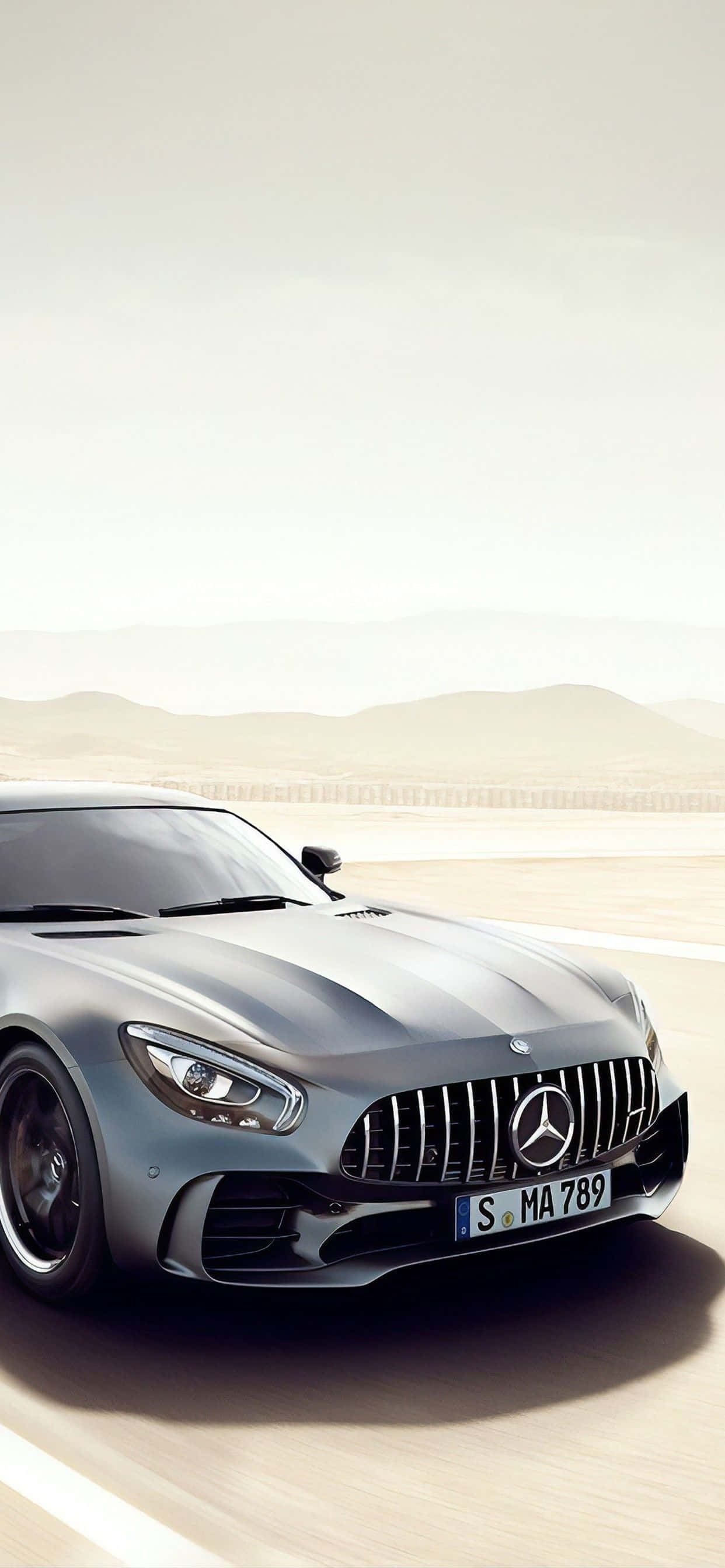 Fundal Android Amg Gt-r Gri Siluetă Munte Fundal