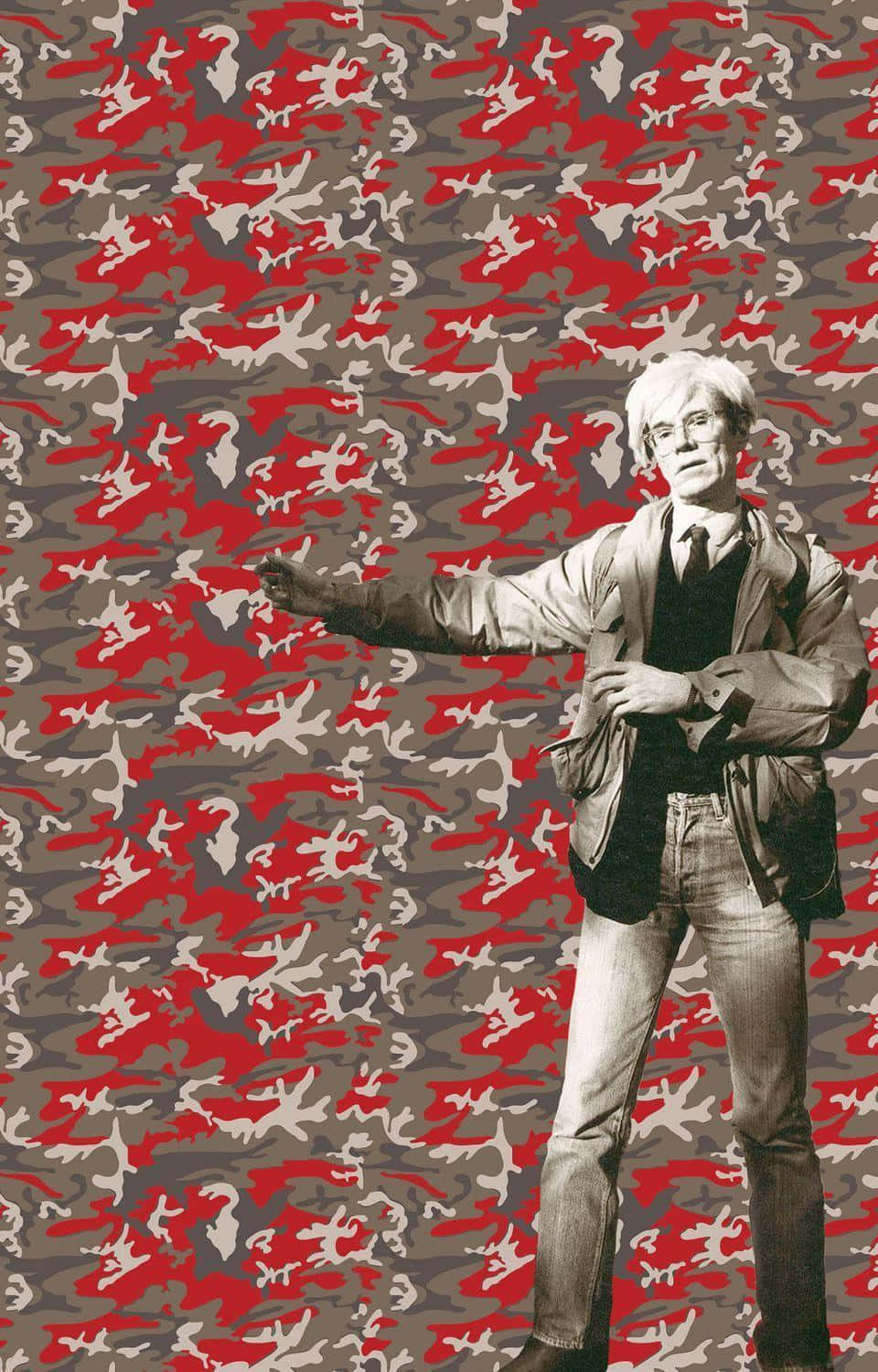 Andy Warhol Camouflage Self Portrait Fundal