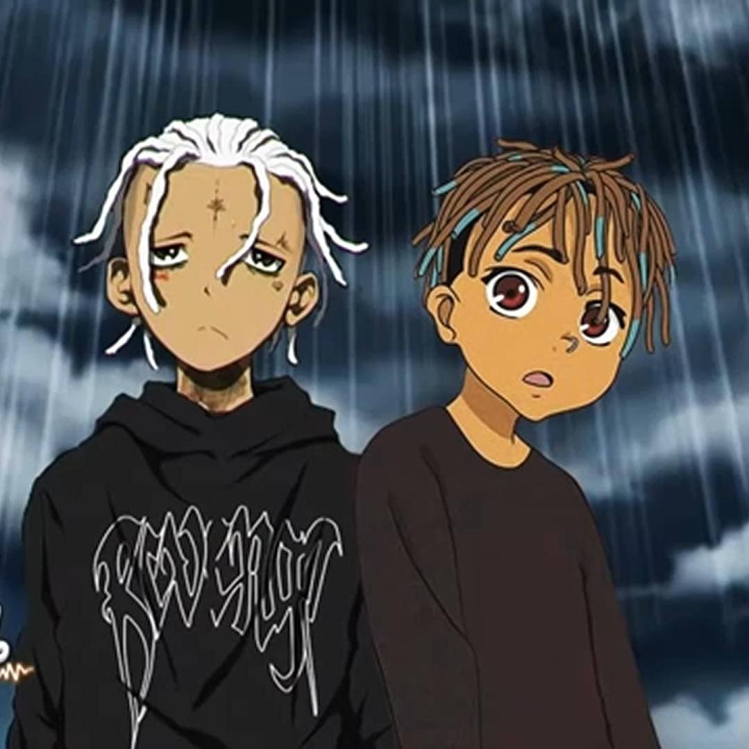 Animated Juice Wrld cu XXXTentacion Fundal