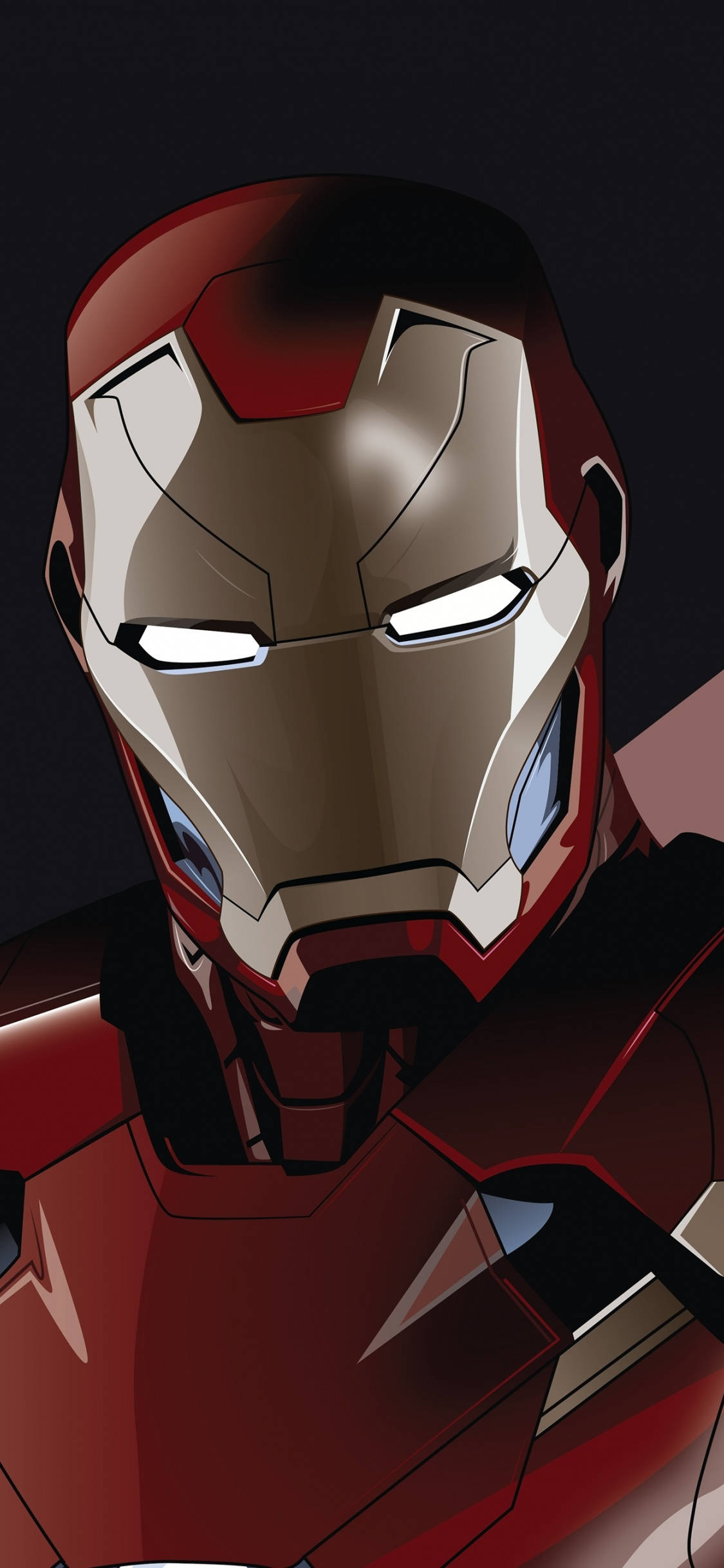 Animated Minimalist Iron Man Superhero Fundal