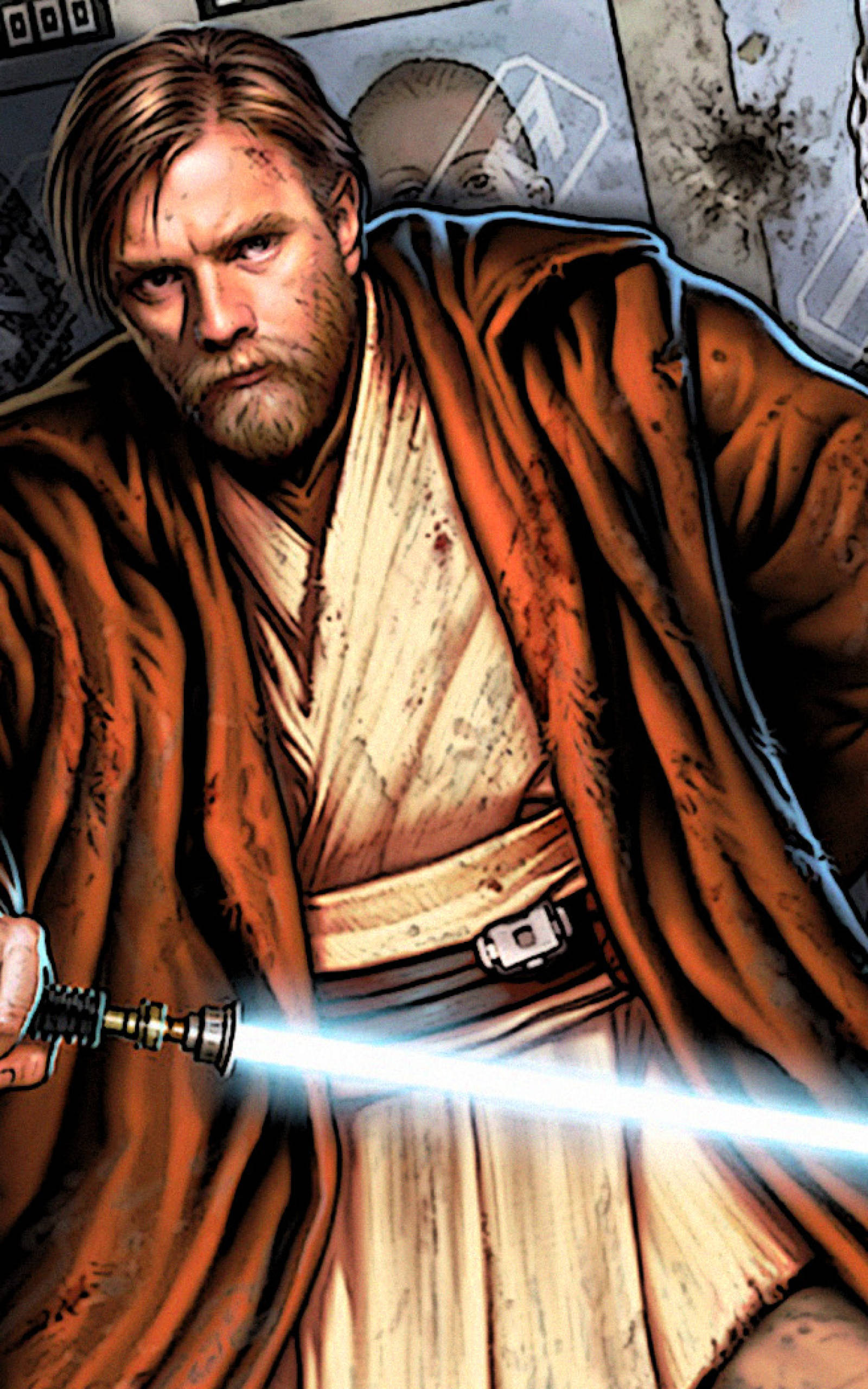 Animated Obi-Wan Star Wars Tablet Fundal