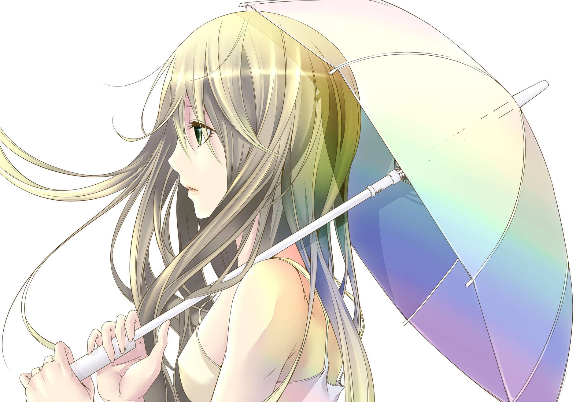 Fond de ecran anime fată blondă 4k — Anime 4K GIF Fundal