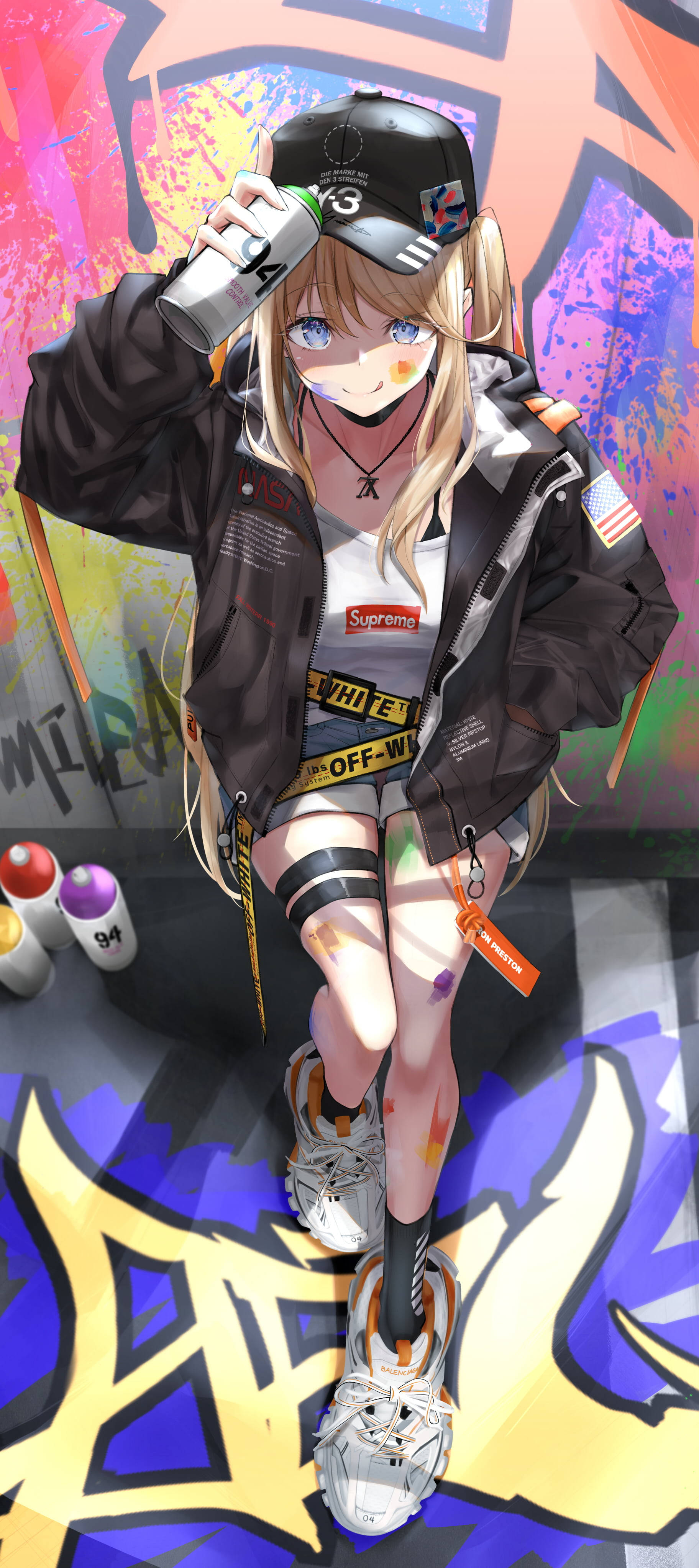 Anime Fata Graffiti Perete iPhone Fundal
