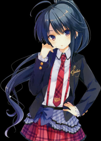Anime Girl in School Uniform Fundal