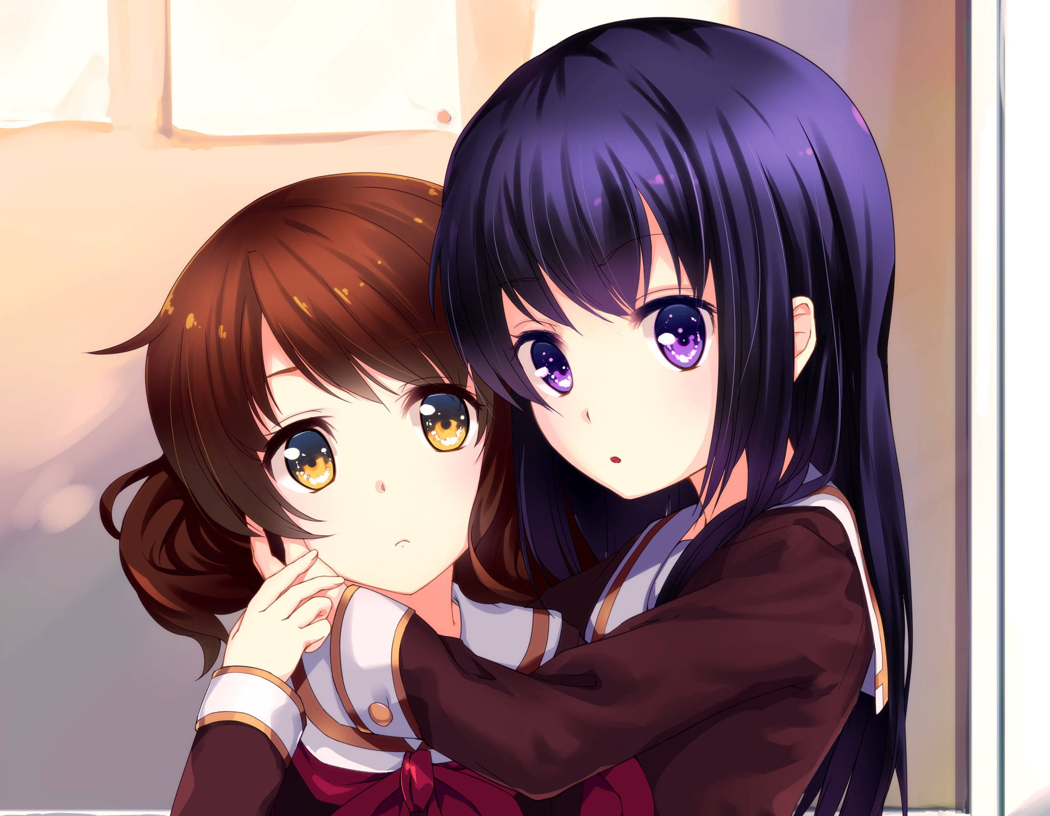 Anime Lesbiene Adorabile Fundal