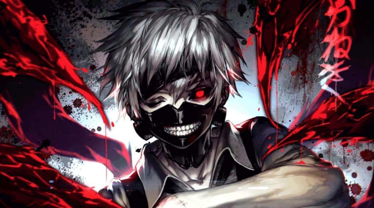 Anime Tokyo Ghoul Kaneki Ken Mască Fundal