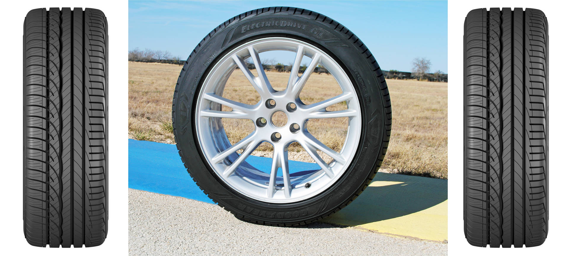 Anvelope Goodyear montate pe un Tesla Model Y — Mașini Fundal