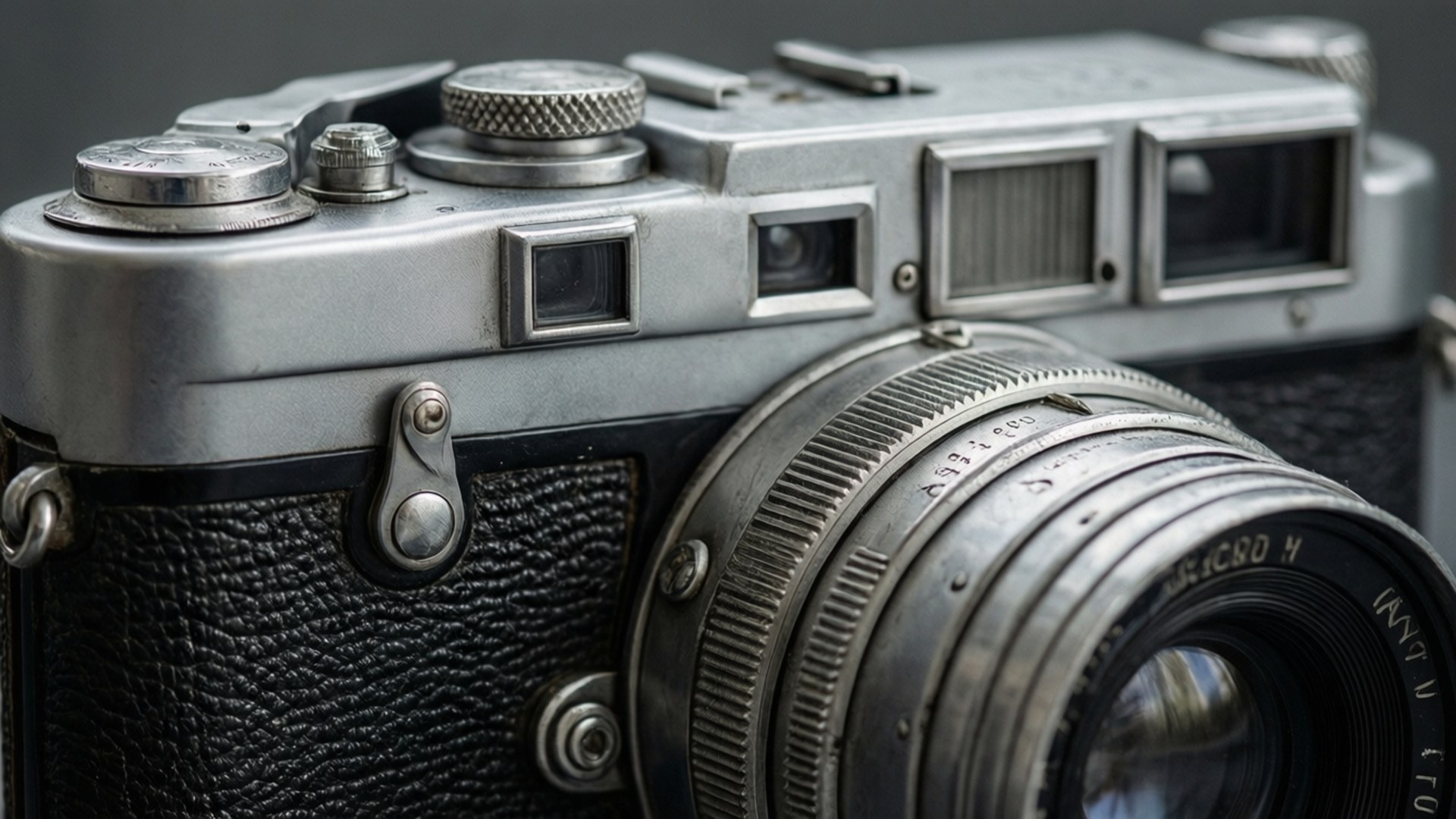 Aparat foto vintage gri Fundal