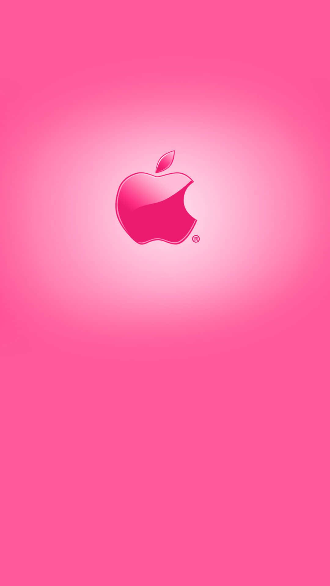 Apple HD iPhone cu Logo Roz Lucios Fundal