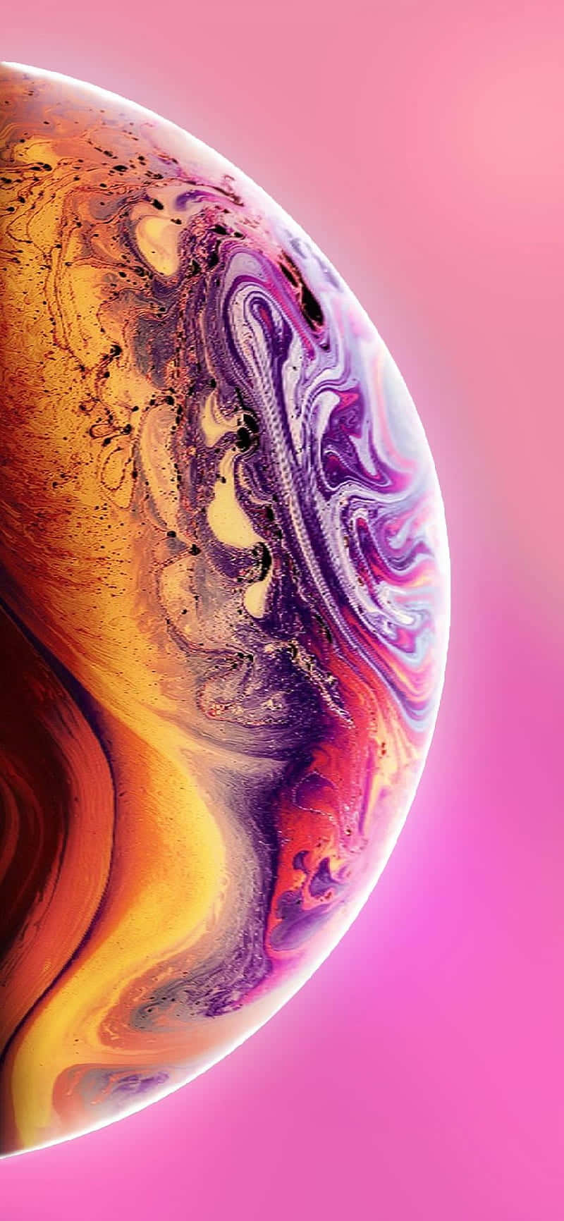 Apple iPhone X Planetă Purpurie Fundal