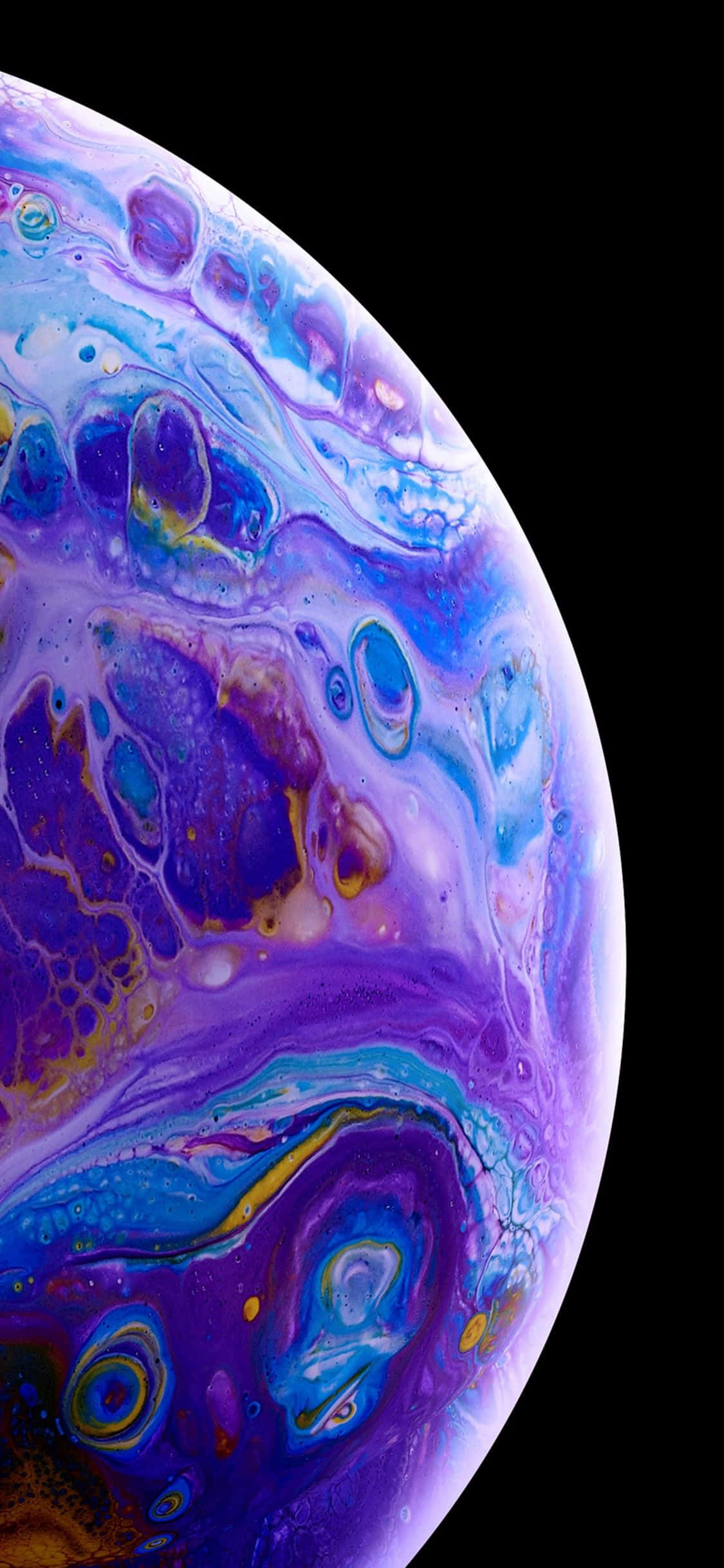 Apple iPhone XS Bulă Lichidă Albastru-Violet Fundal