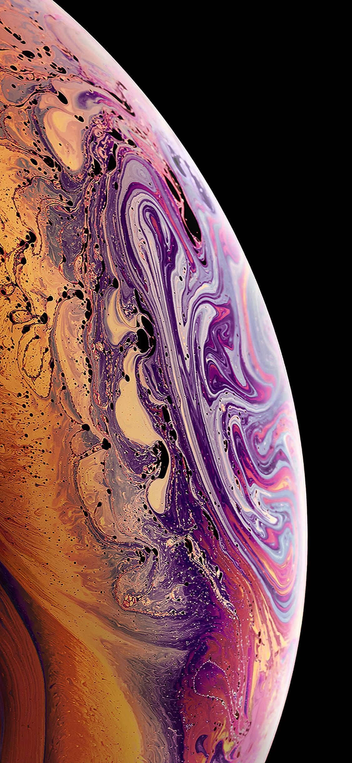 Apple iPhone XS Gradient Violet Baloane Fundal