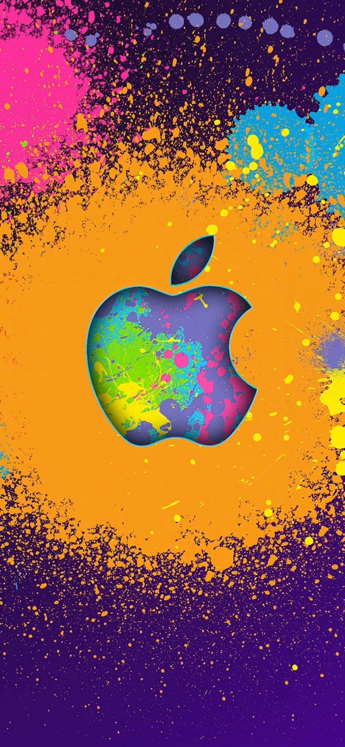 Apple Logo Vopsea Stropi iPhone XS Fundal