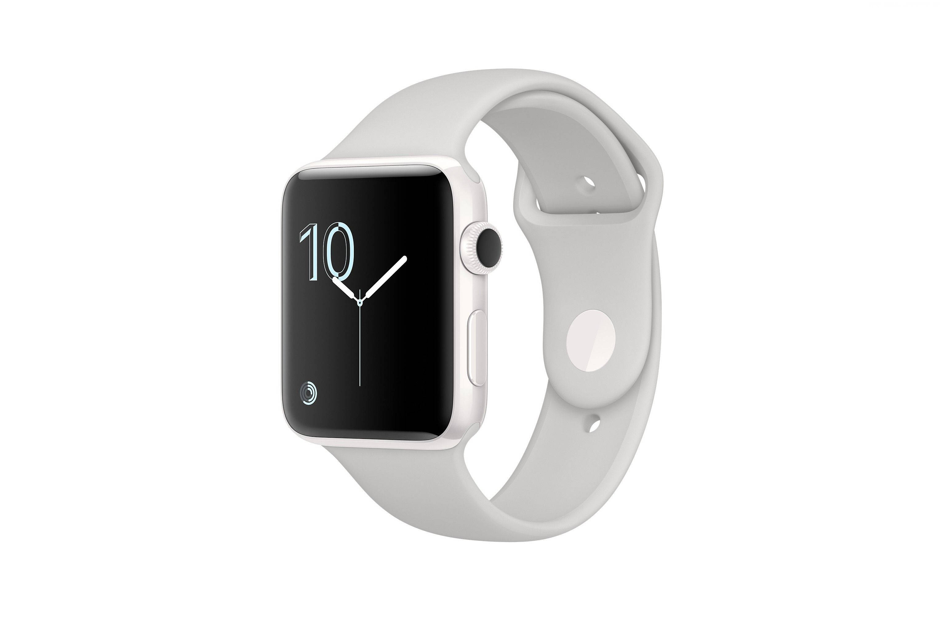 Apple Watch Curbă Albă Signature Curat Fundal