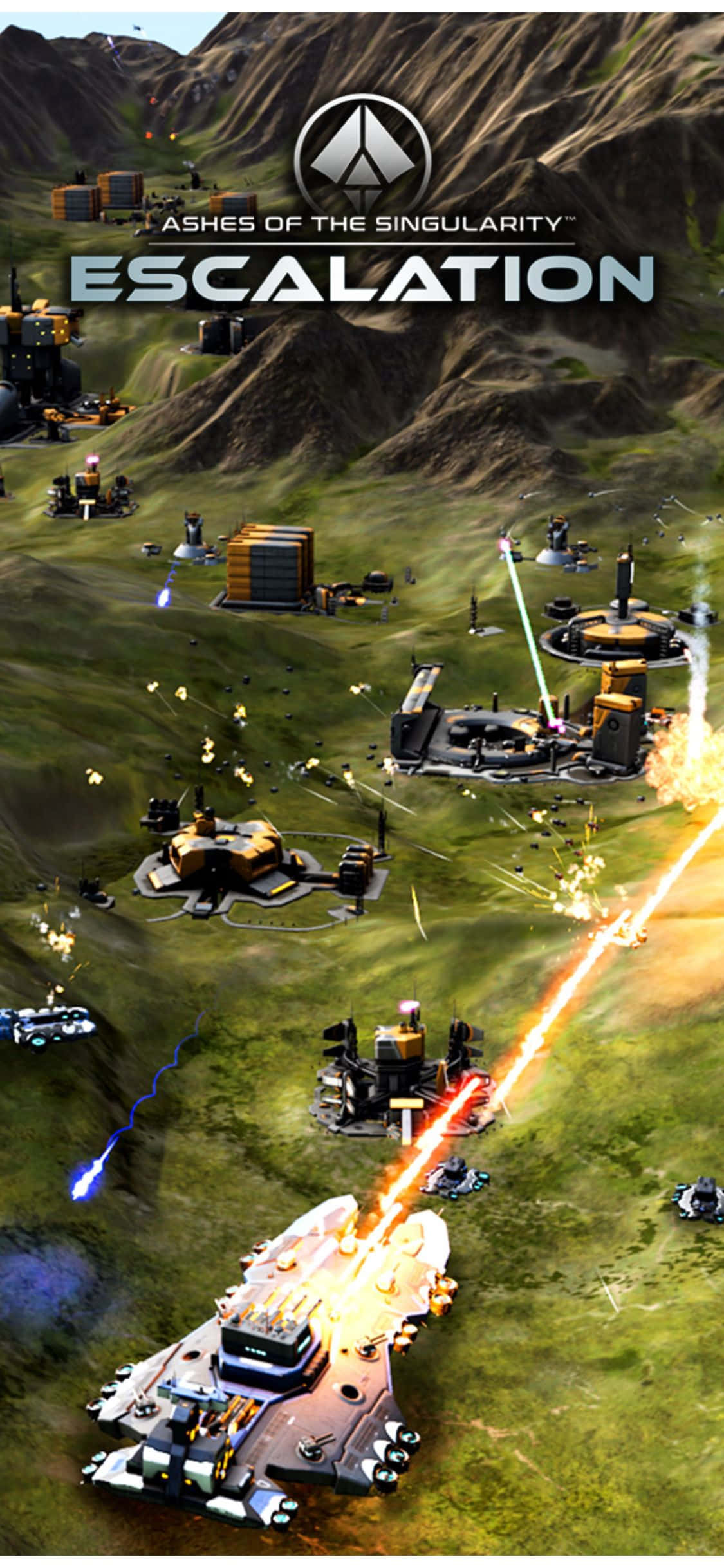 Apropie-te de acțiune cu iPhone X & Ashes Of The Singularity Escalation Fundal
