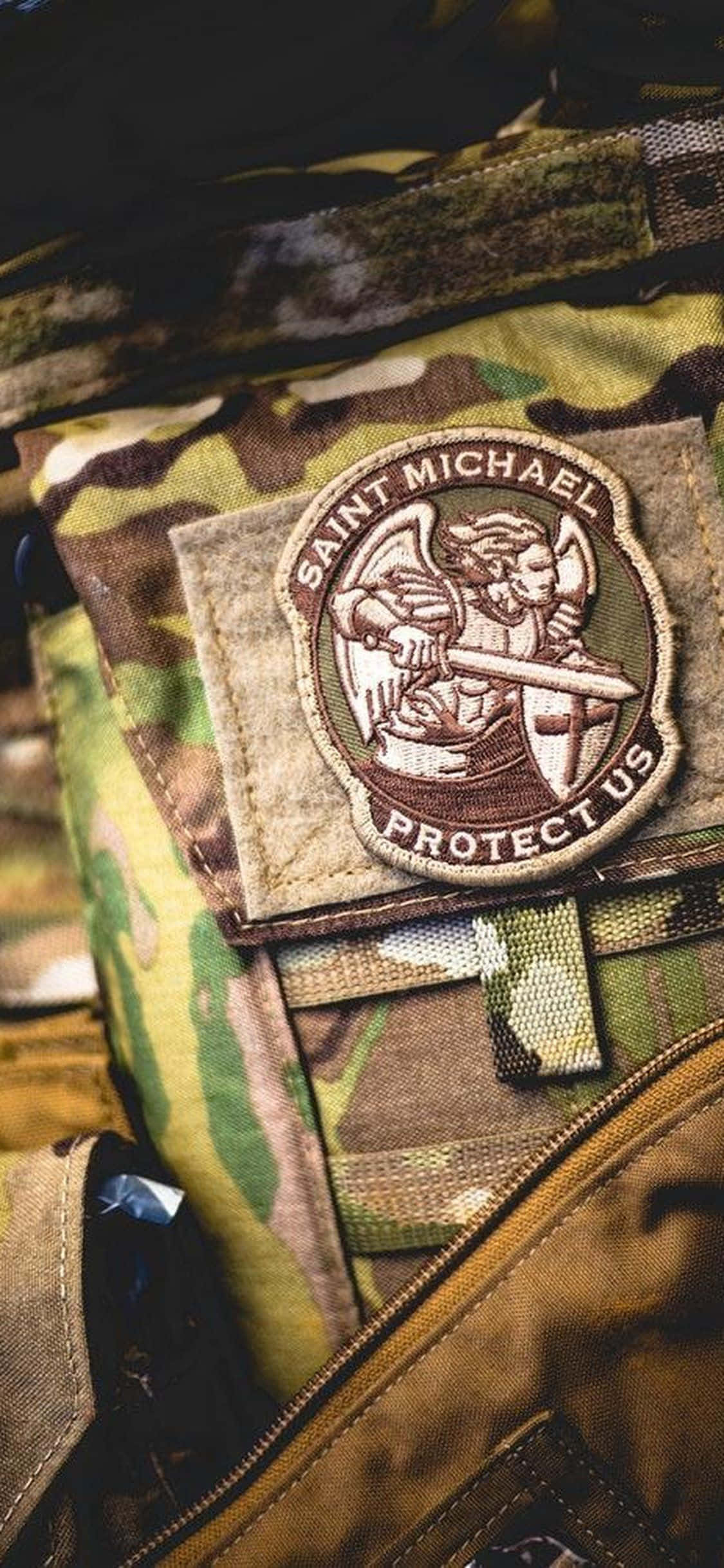 Apropiere de pechetă militară uniformă Fundal