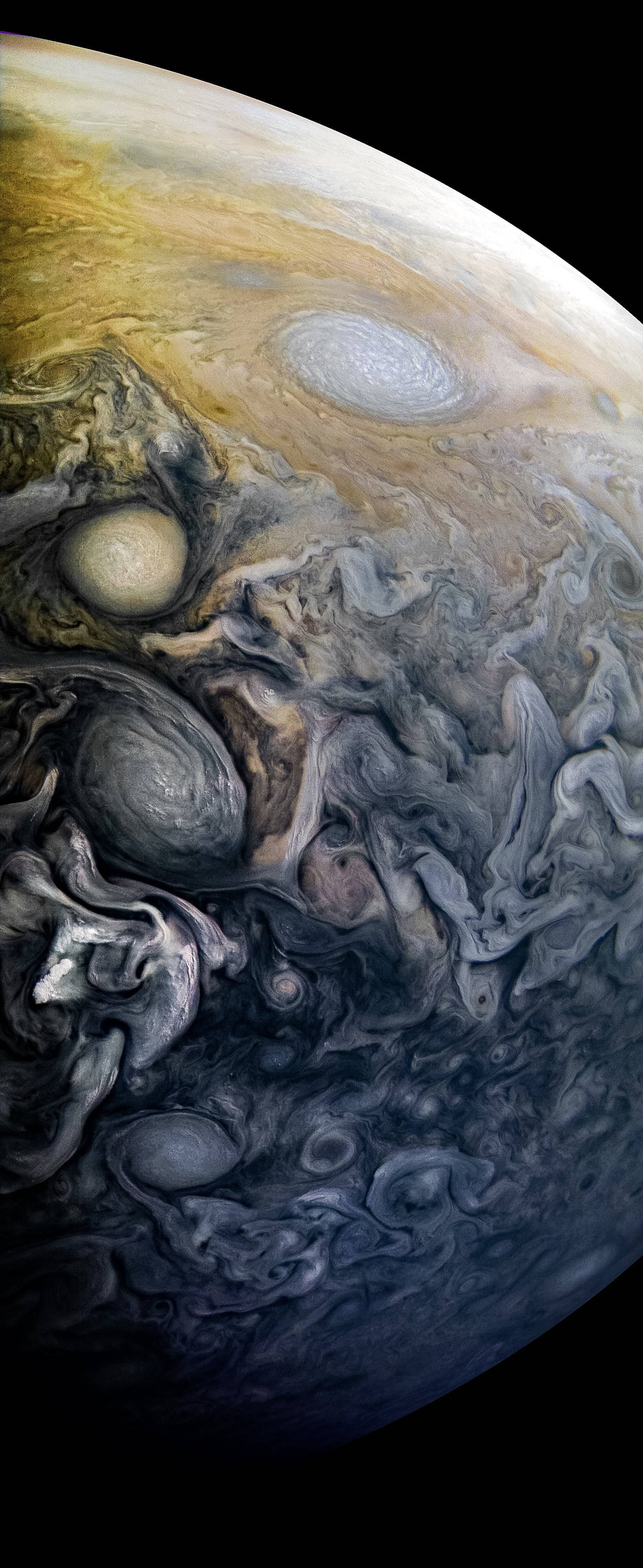 Apropiere furtună Jupiter NASA pentru iPhone Fundal
