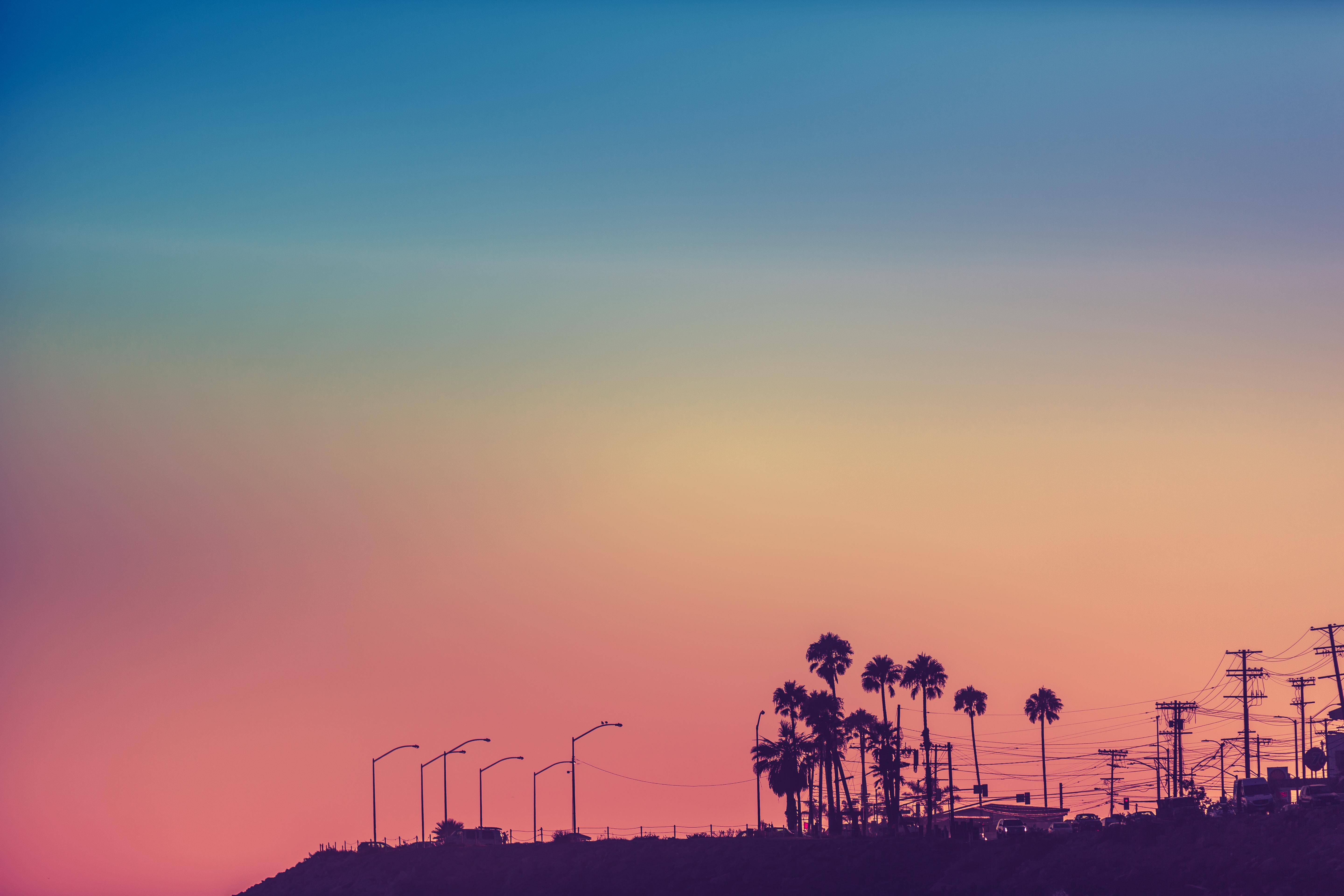 Apus colorat peste Los Angeles Fundal