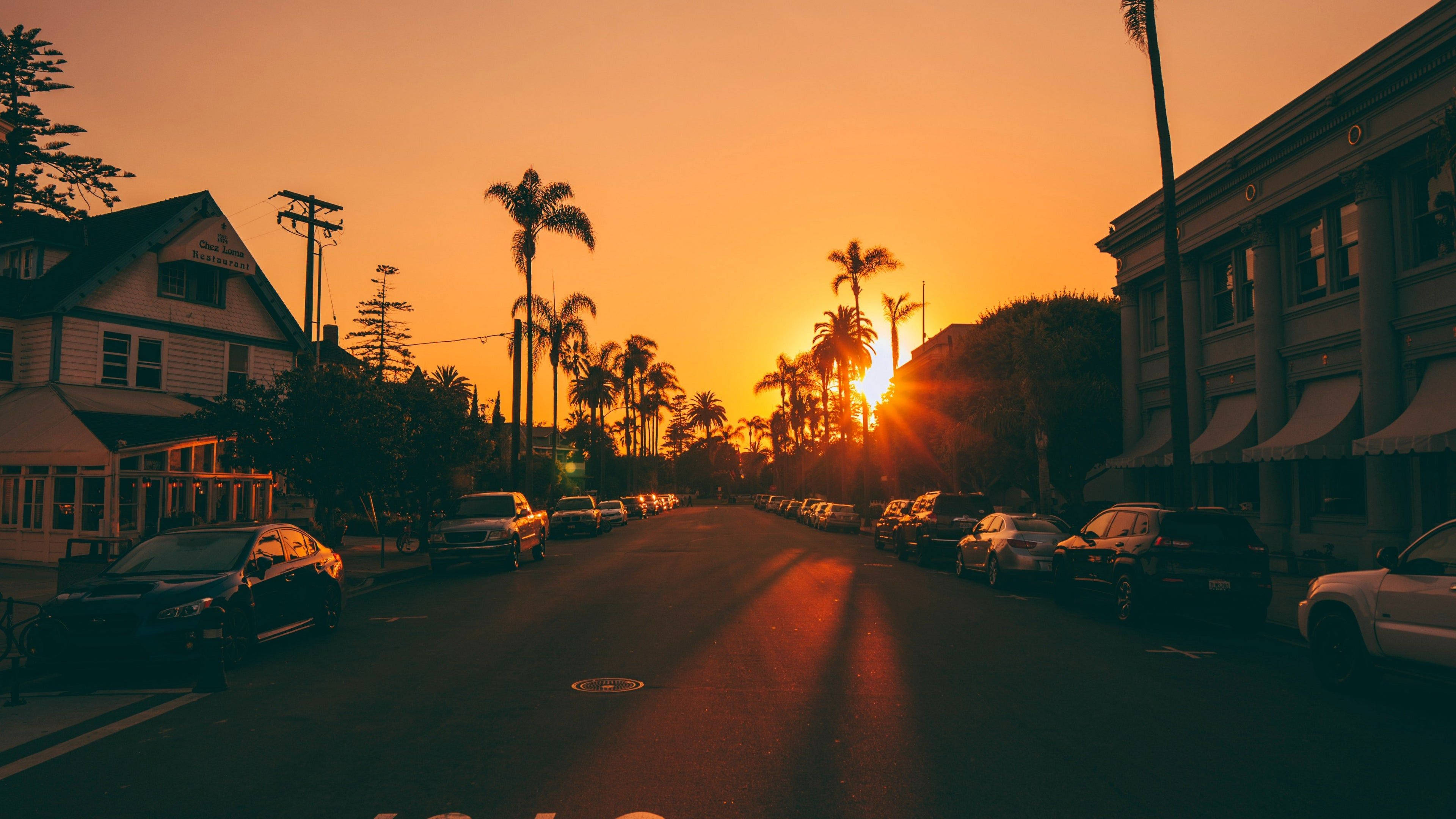 Apus de soare în North Los Angeles Fundal