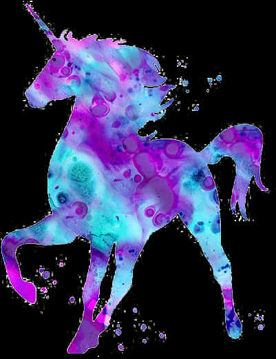 Aquarel abstract Unicorn Fundal