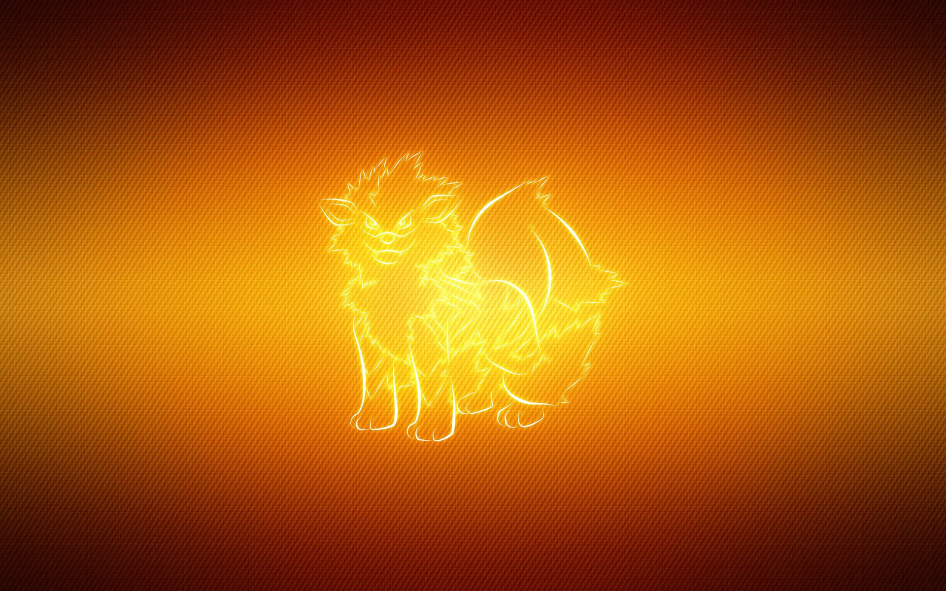Fanart galben neon al Pokemonului Arcanine. — Pokemon Fundal