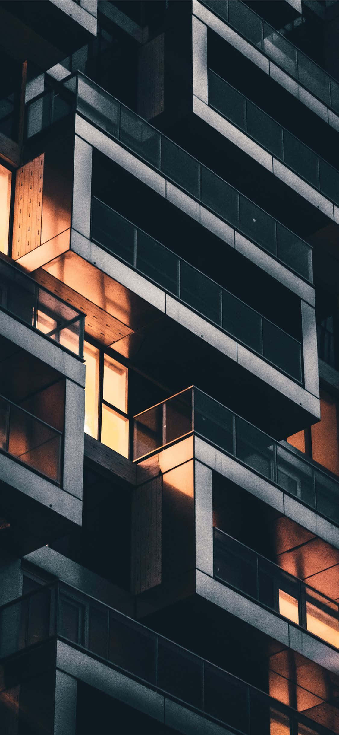 Balcon Captivant De Arhitectură Contemporană Fundal