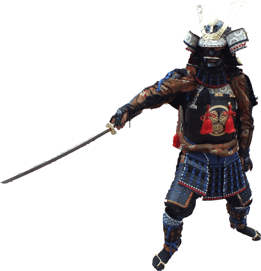 Armură tradițională de samurai războinic Fundal