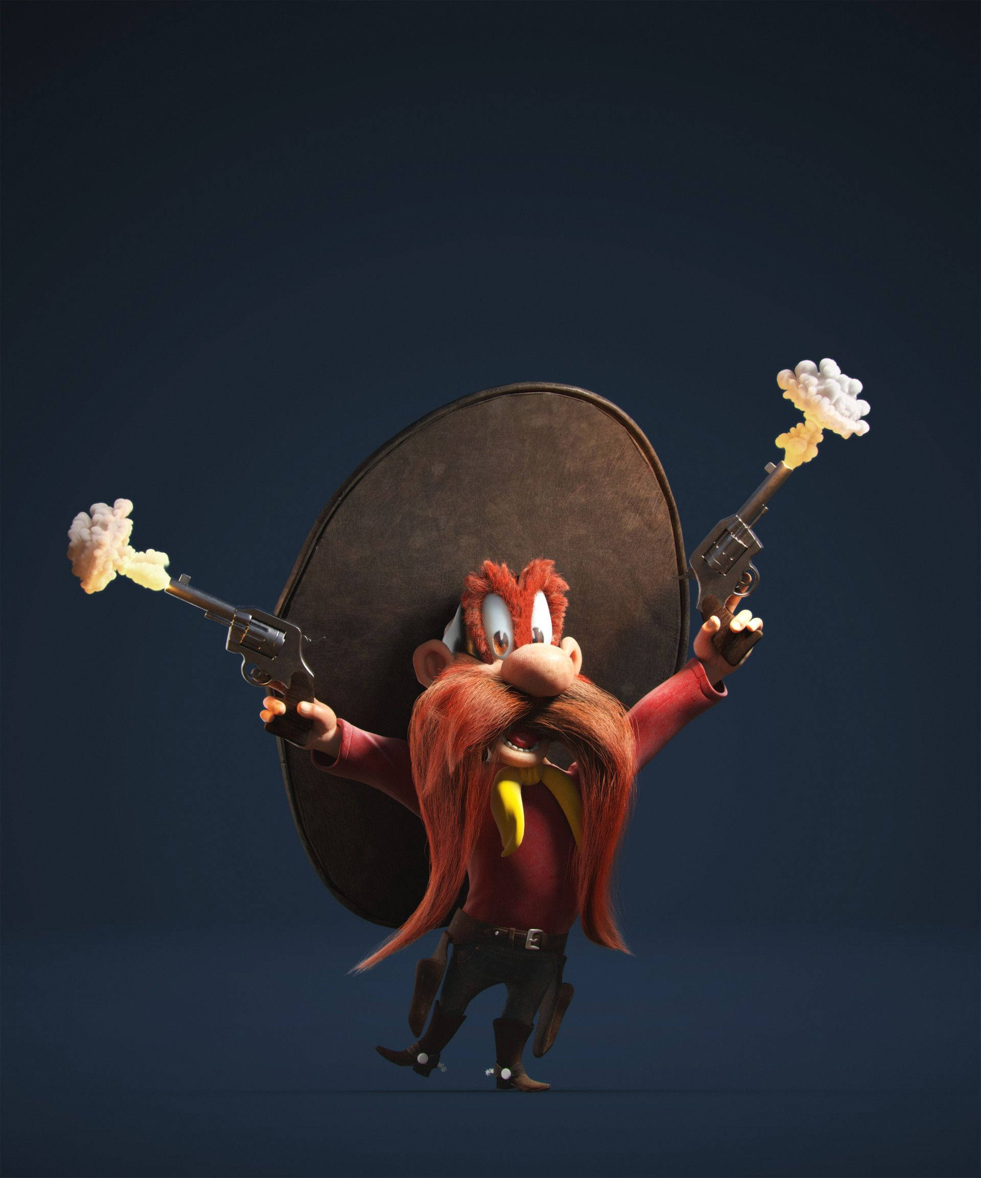 Artă 3D animată Yosemite Sam Fundal