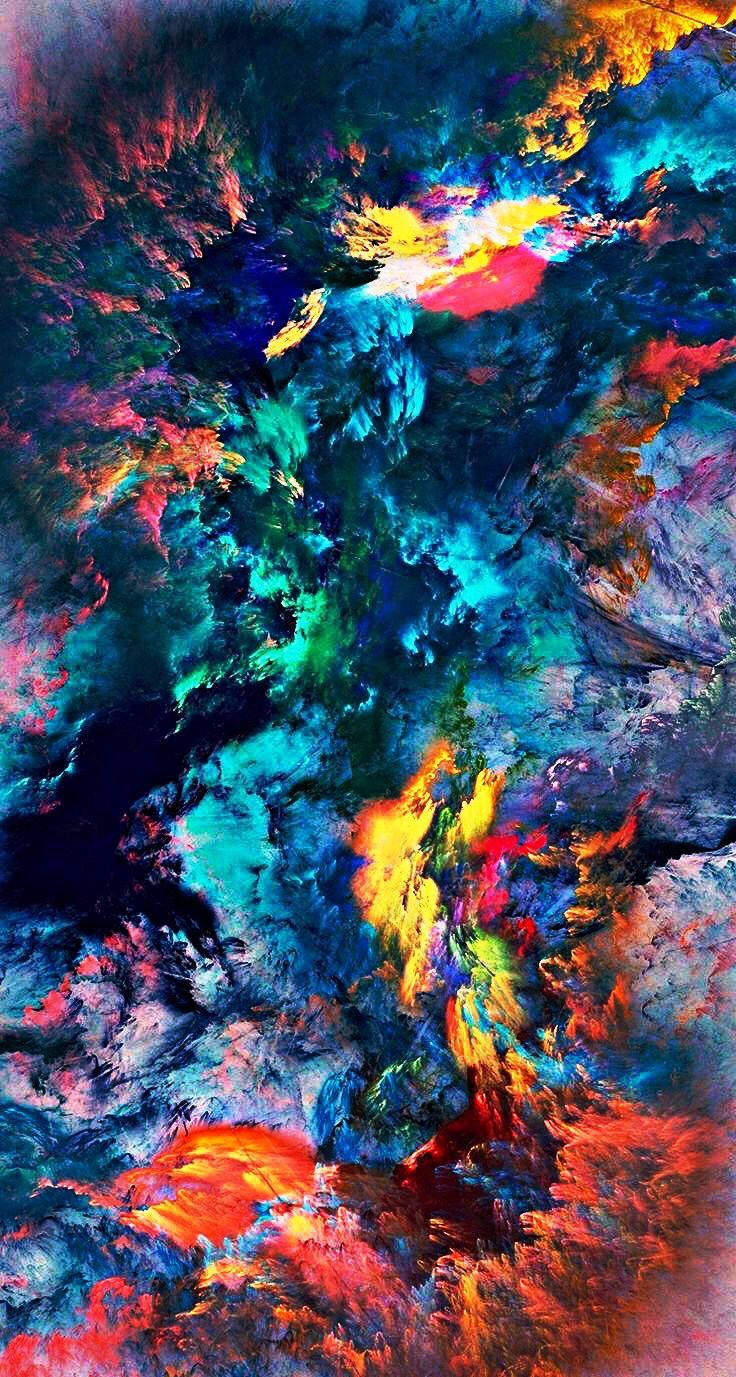 Artă abstractă 3D cu explozie de culori pentru telefon Fundal