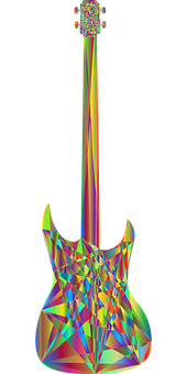 Artă abstractă cu chitară prismatică Fundal