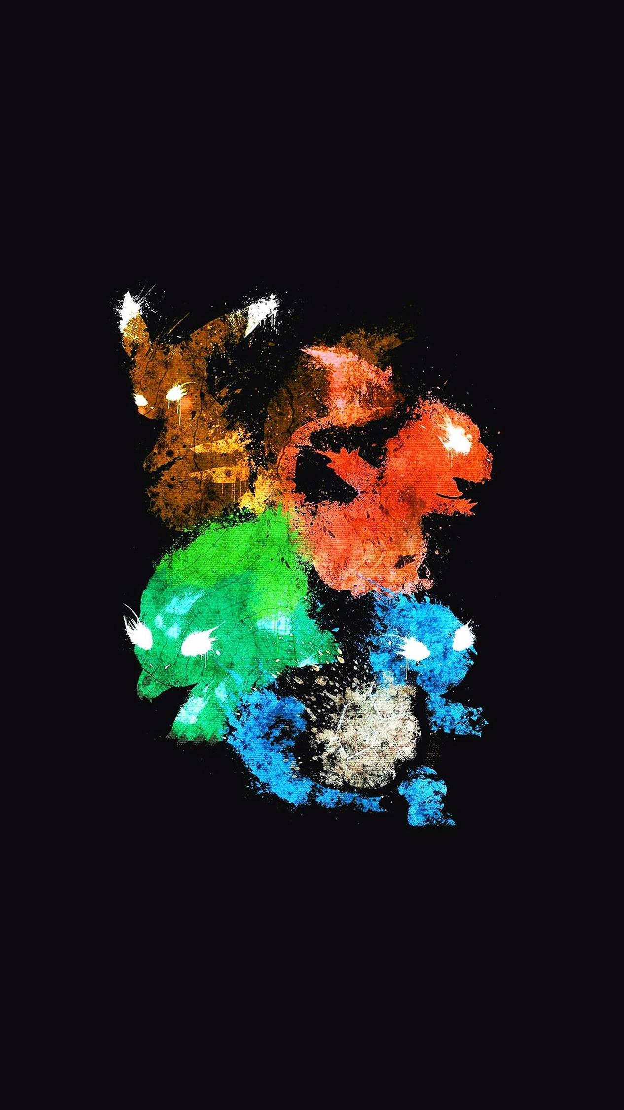 Artă abstractă Pokemon 4K pentru Android Fundal