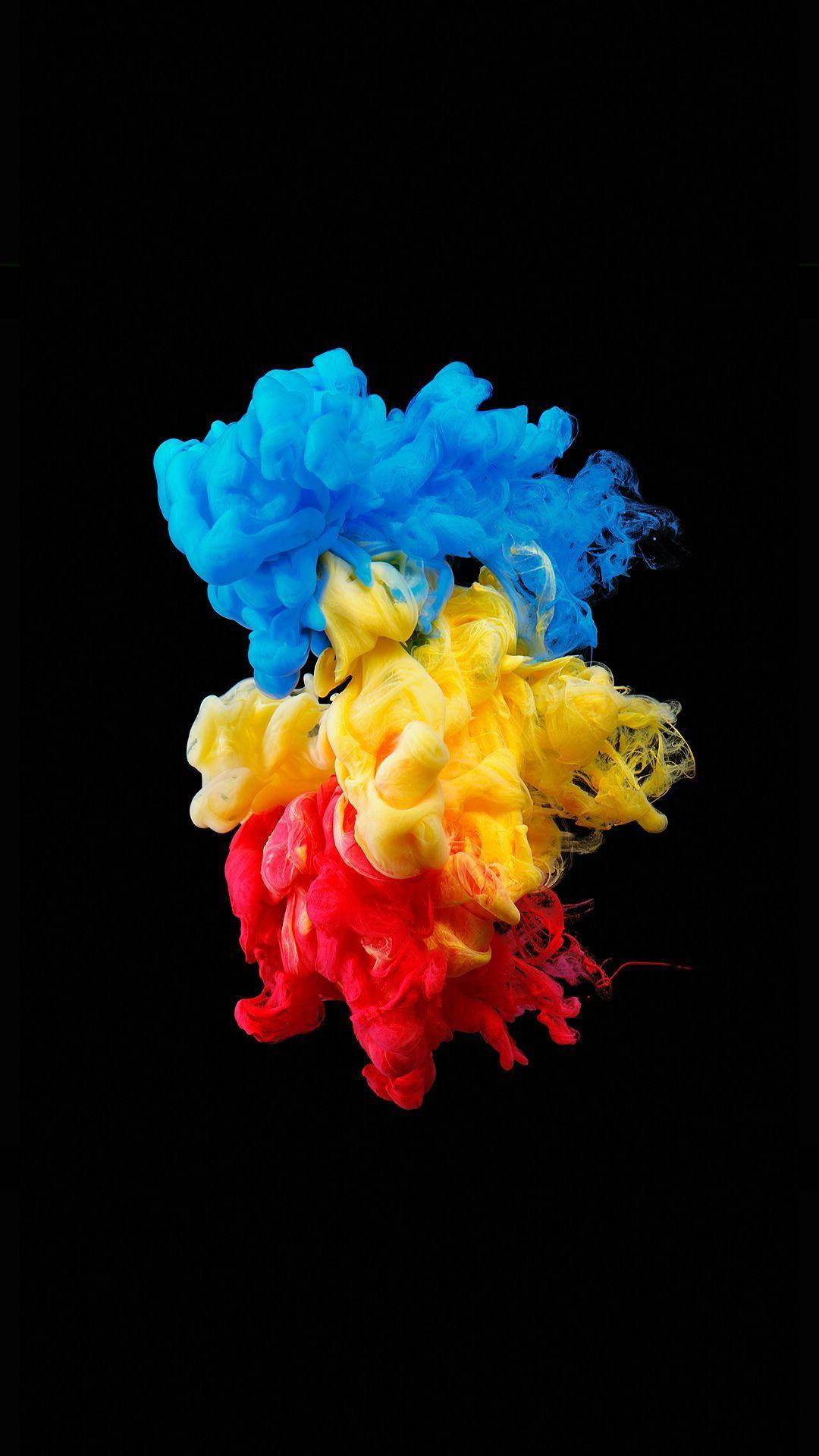 Artă abstractă vibrantă și colorată într-un ecran AMOLED Fundal